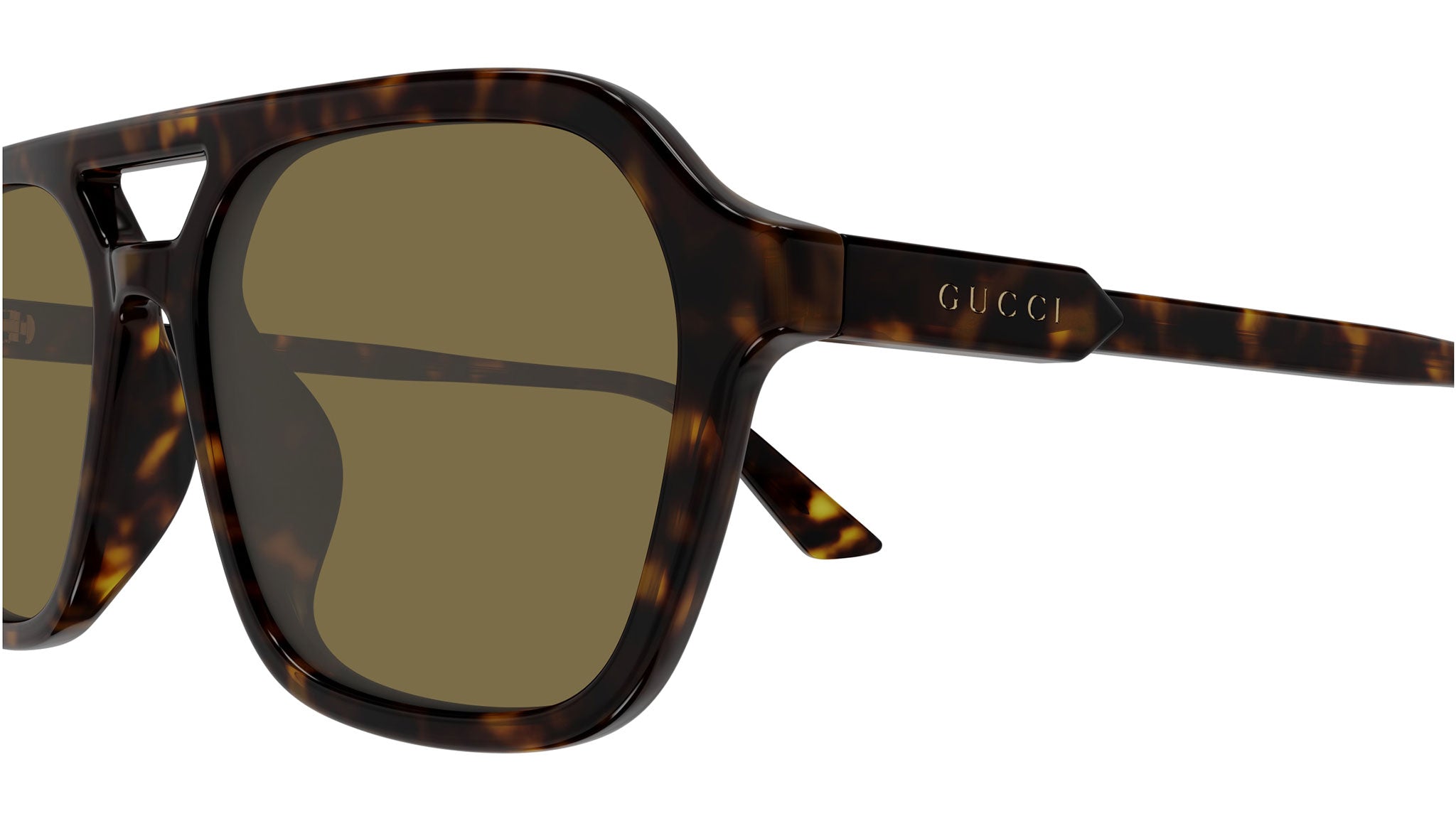 GUCCI アビエーター ツーブリッジ GG2222 ブラウンレンズ Gucci Sunglasses GG1676S 002 Shiny Endura Gold - eye-oo.com