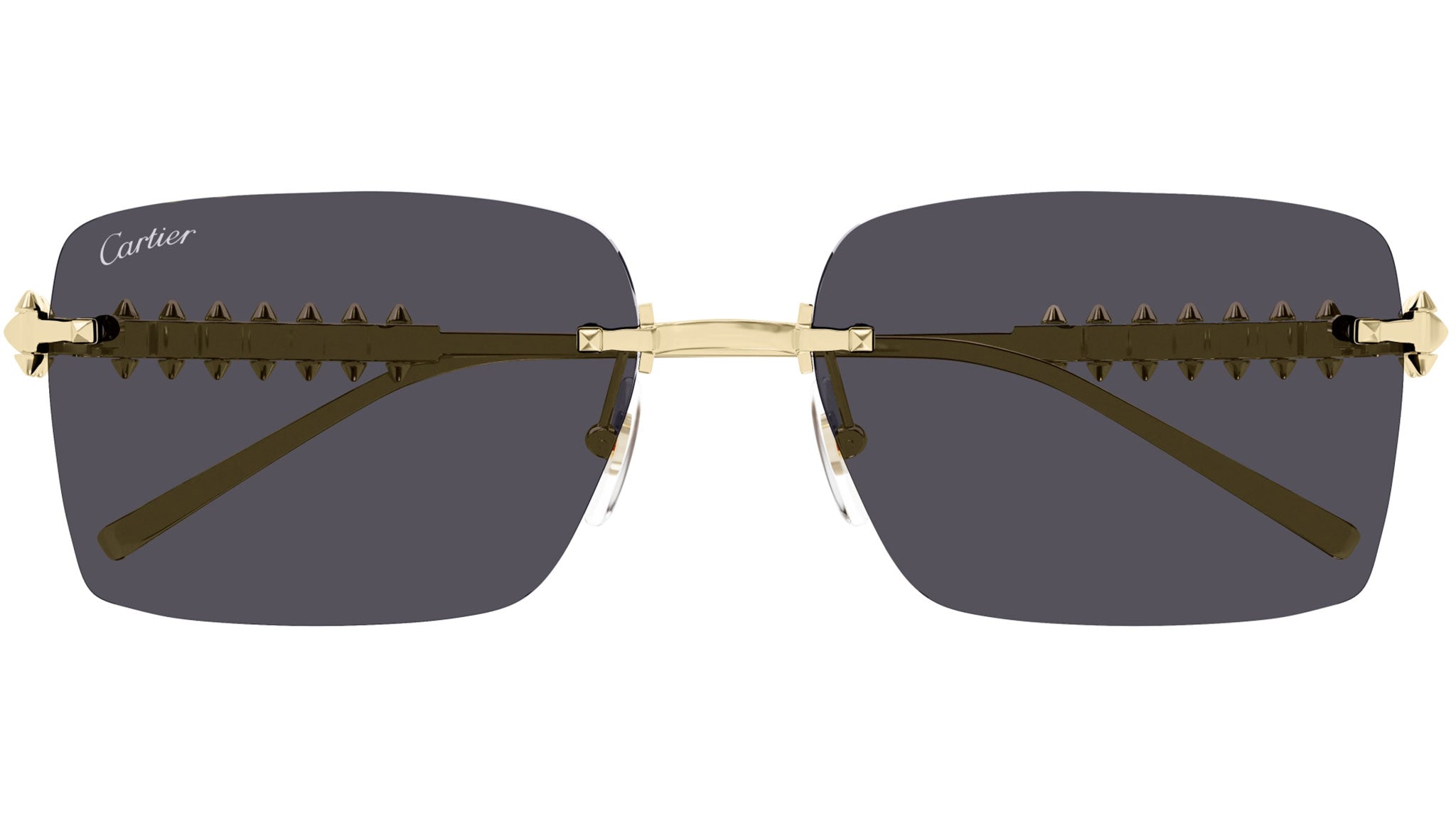 小物 only vintage sunglasses Cartier Style Cartier CT0545S 002 Sunglasses Shiny Gold Grey - eye-oo.com