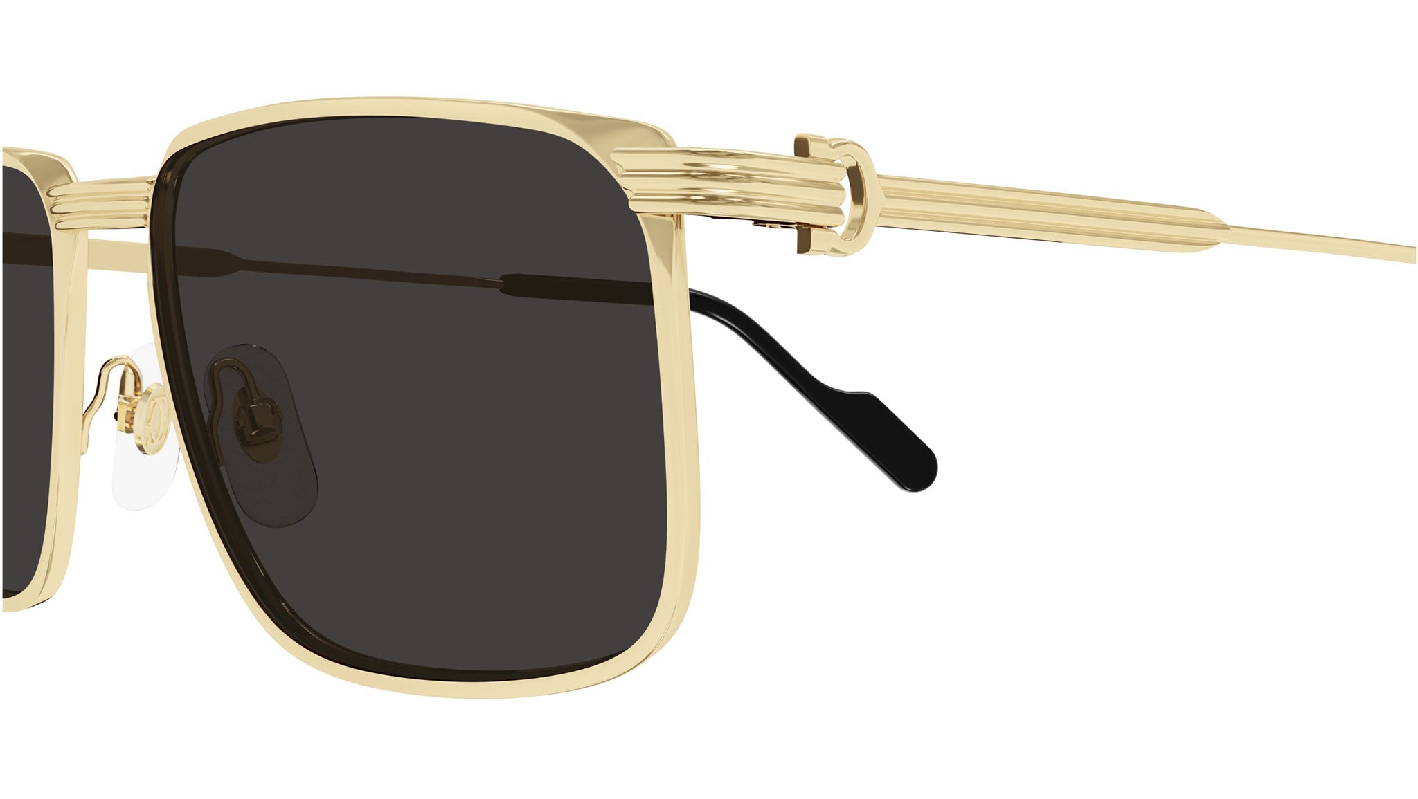 must de Cartier ゴールドサングラス ケース付き Cartier Première CT0534S Sunglasses 001 Gold Gold - eye-oo.com