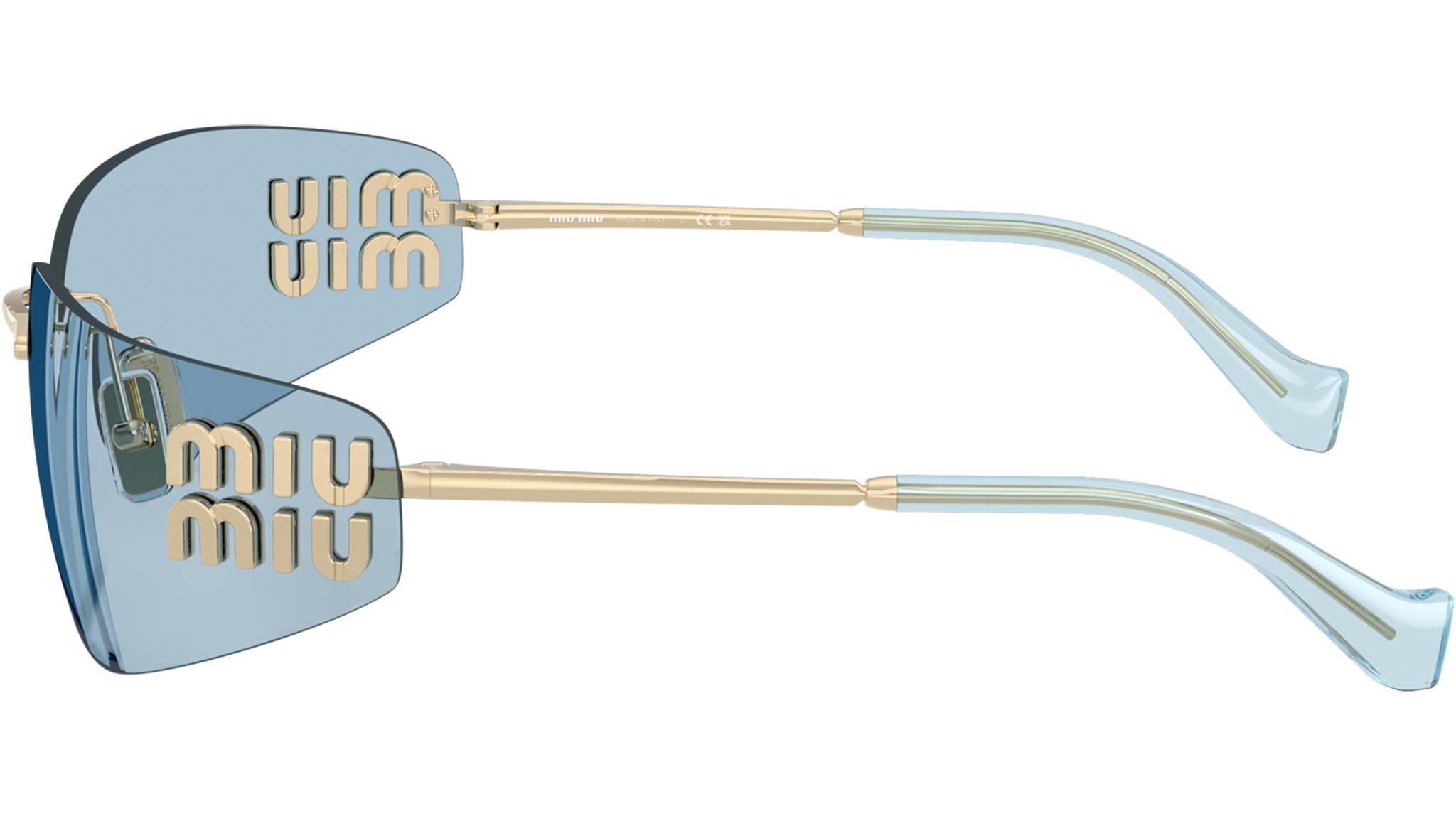 MU A51S Miu Miu Sunglasses ZVN10P Pale Gold - eye-oo.com