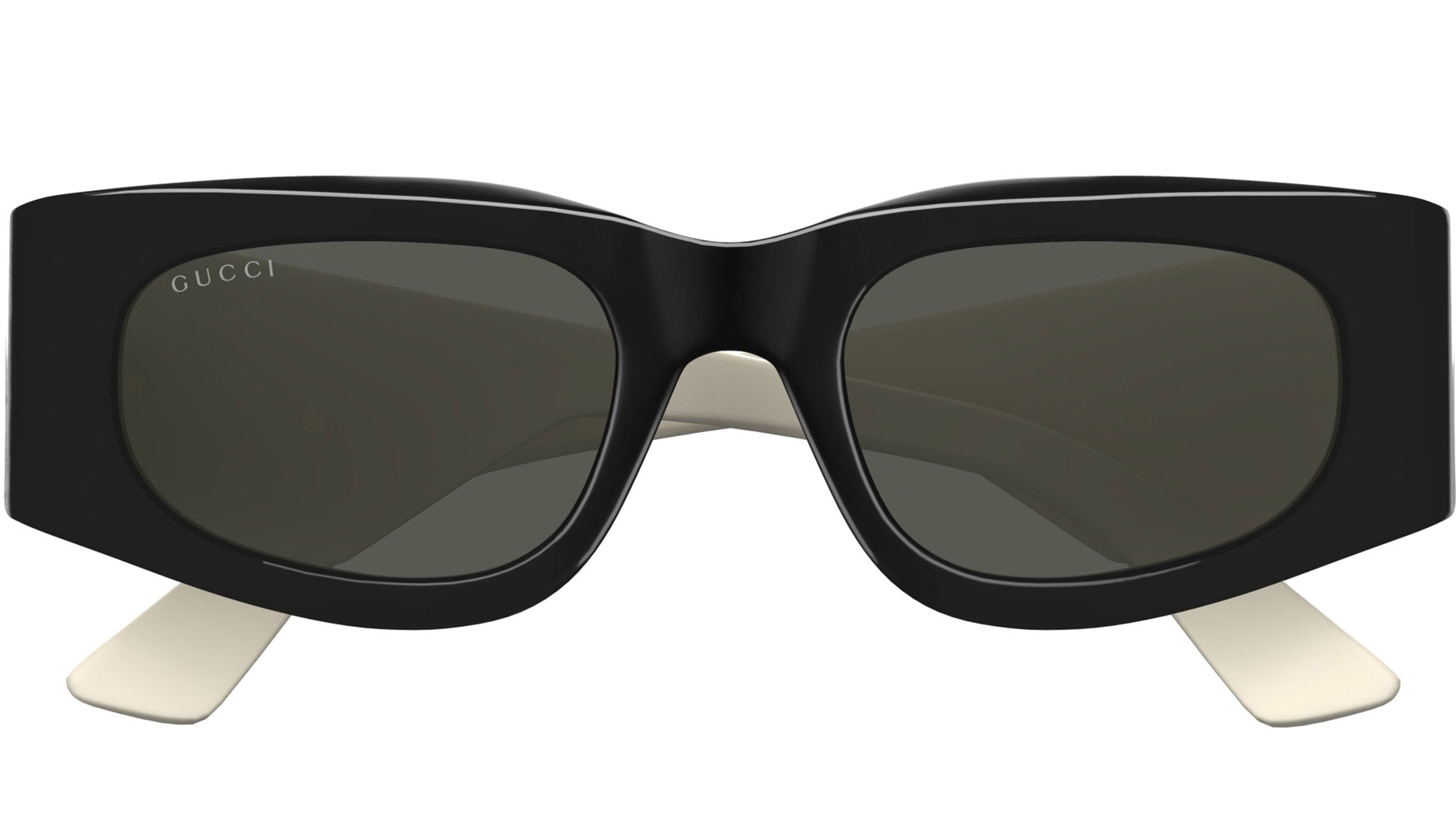 小物 GUCCI sunglasses Half-rim GG1664/s 00s Gucci GG1664S 001 Black Grey Rectangular Sunglasses - eye-oo.com