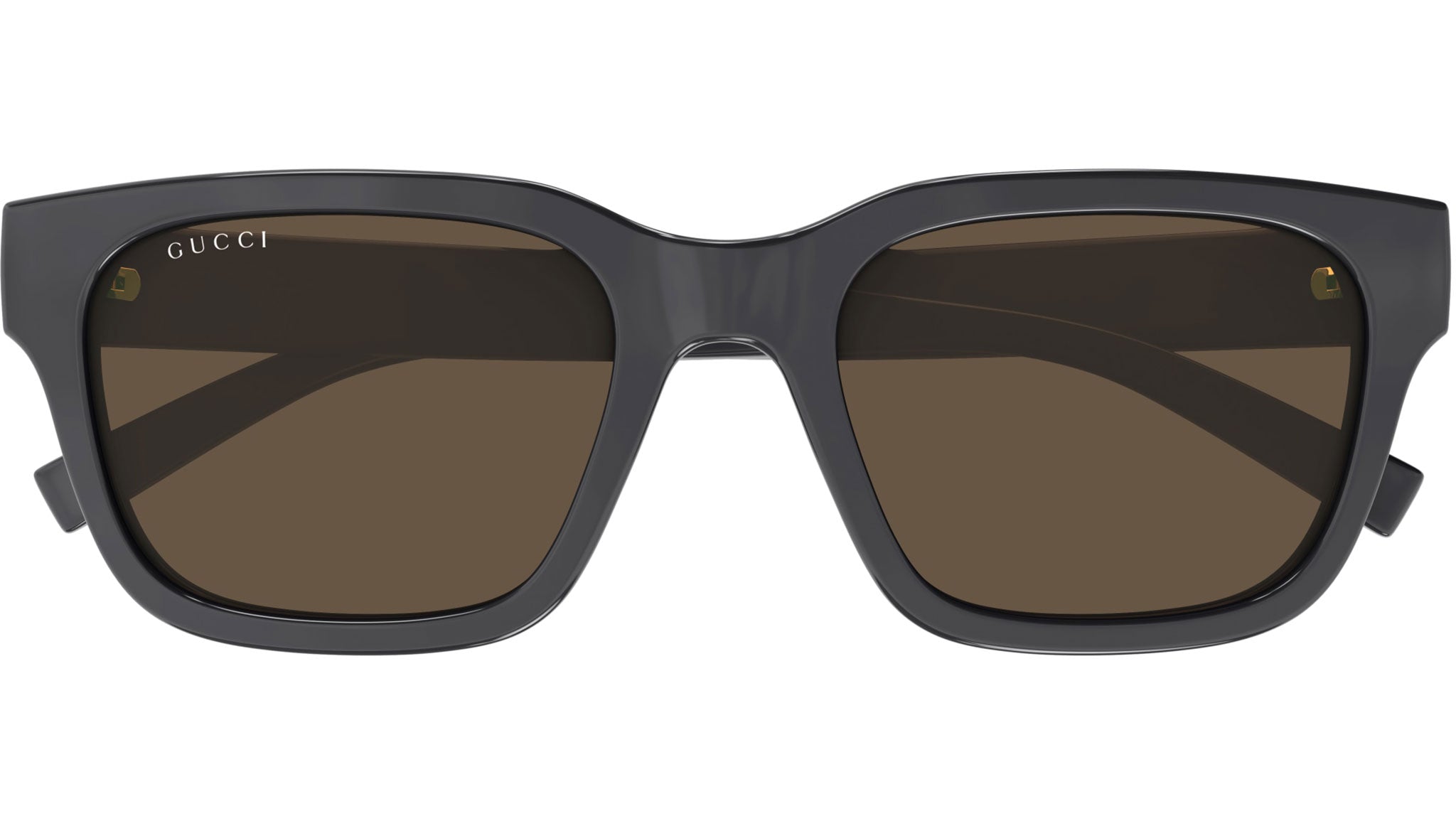 Gucci GG1857SK 004 Grey Brown Rectangular Sunglasses - eye-oo.com