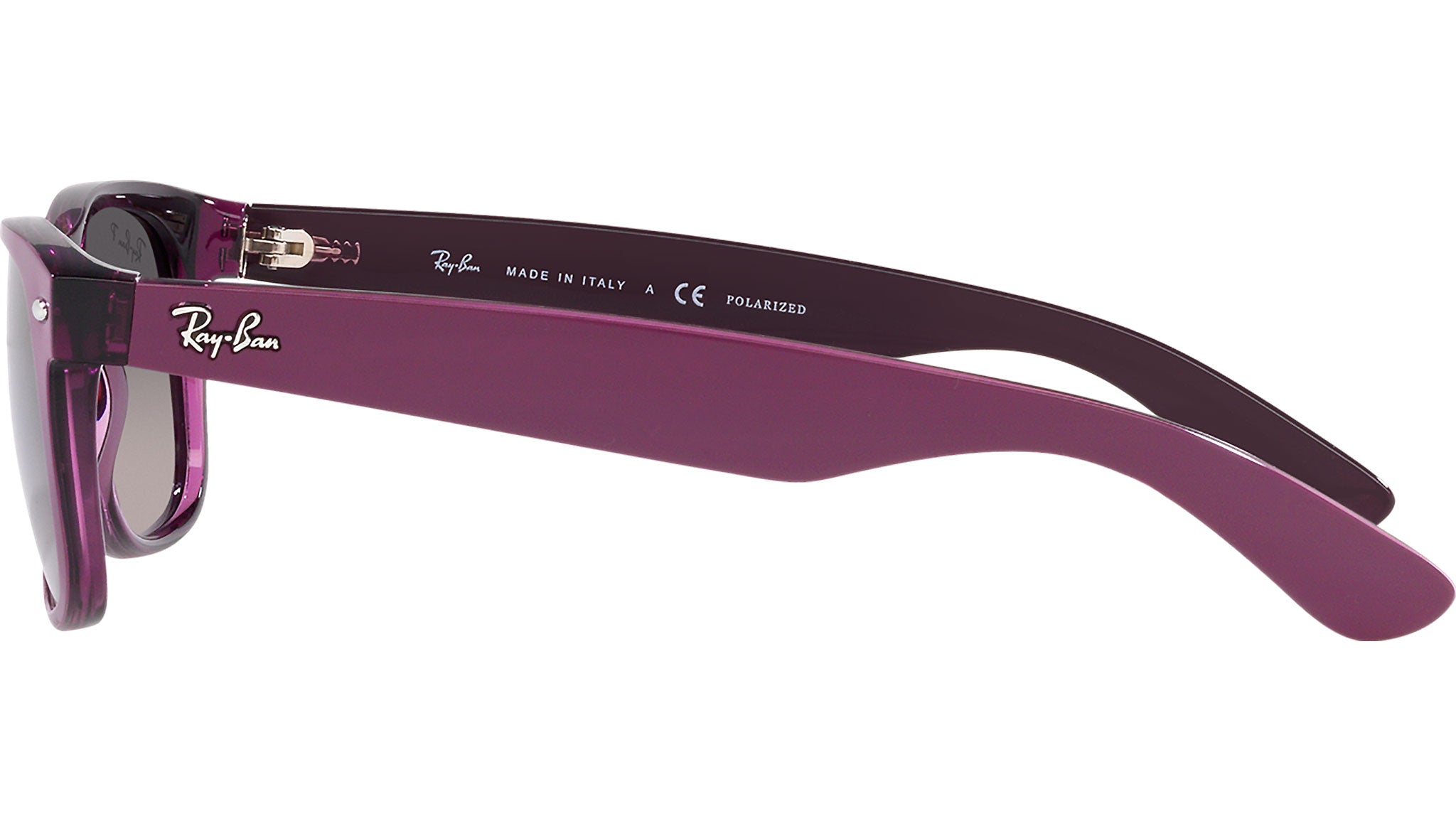 Ray-Ban New Wayfarer RB2132 6606M3 Purple Sunglasses - eye-oo.com