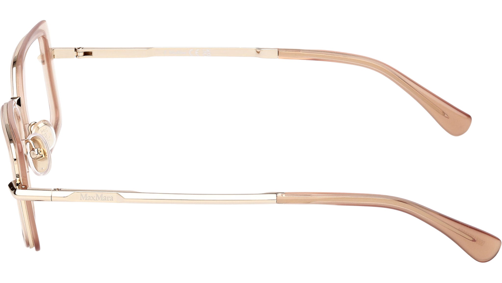 Max Mara MM5186 Glasses MM5186 045 Shiny Light Brown - eye-oo.com