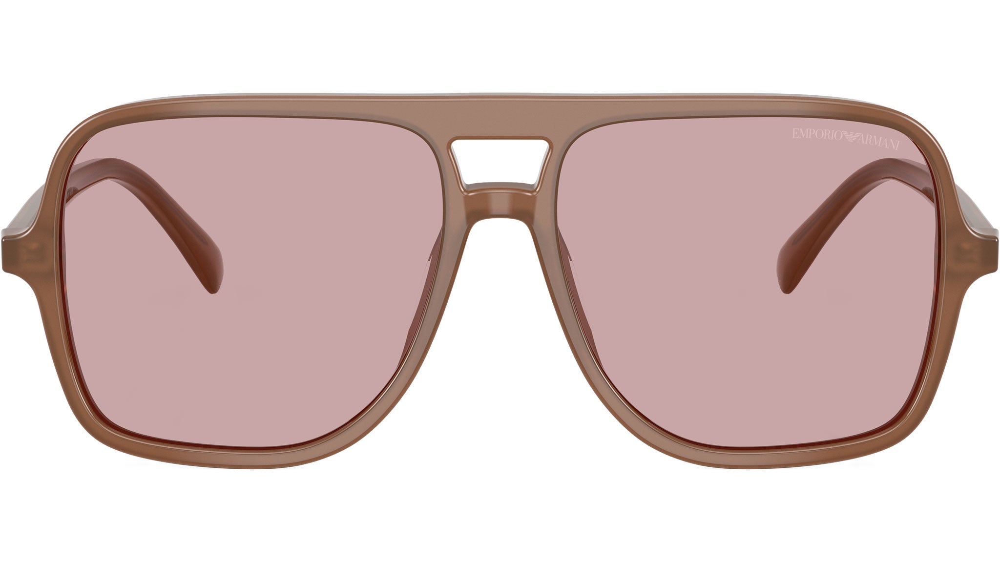 Emporio Armani EA4252U Sunglasses 627173 Shiny Opaline Light Brown