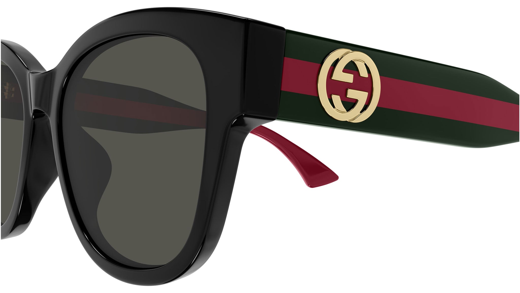 Gucci GG1866SK 001 Butterfly Sunglasses Solid Black - eye-oo.com
