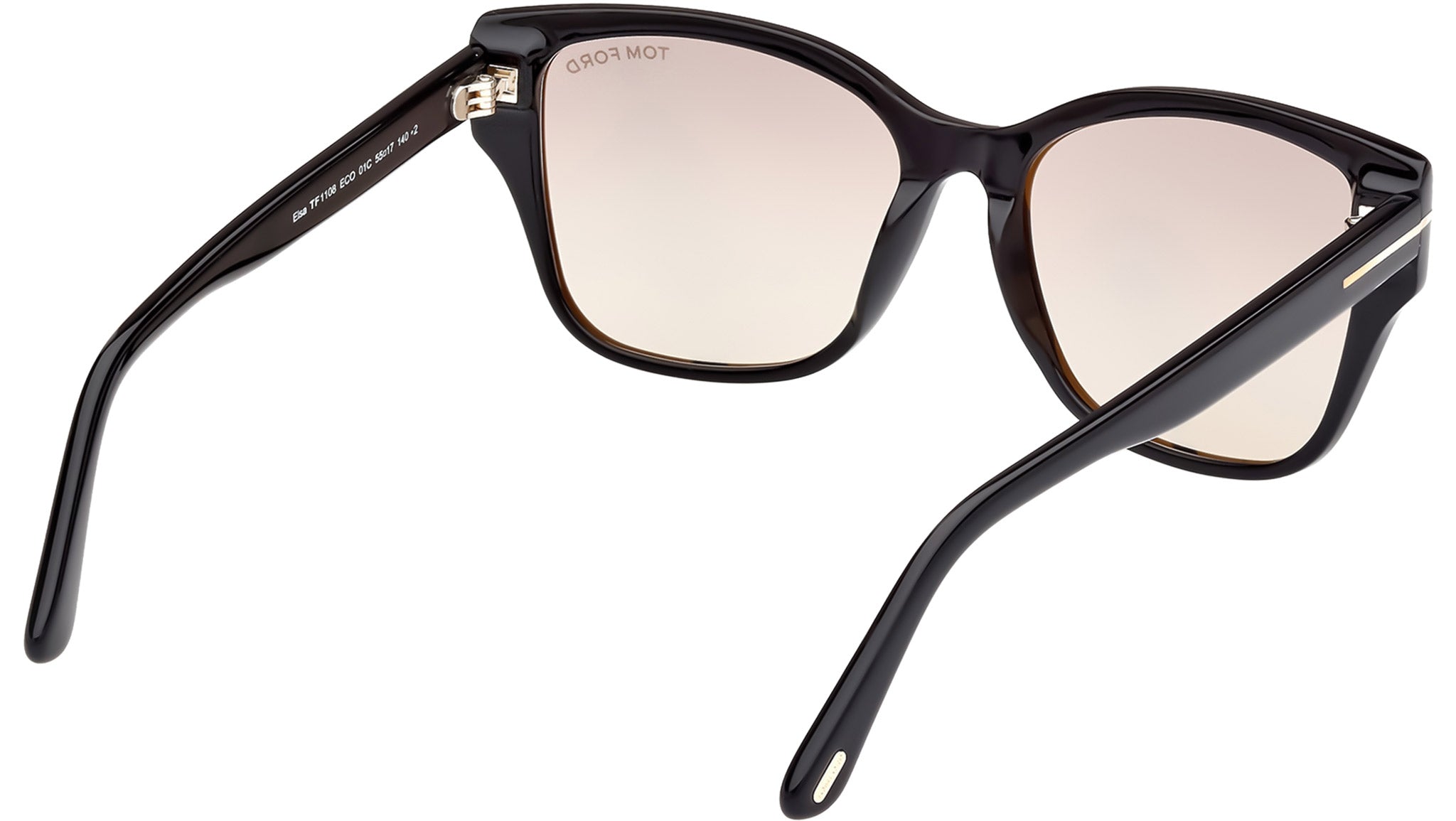 Tom Ford Elsa Sunglasses FT1108 01C Shiny Black - eye-oo.com display picture 2