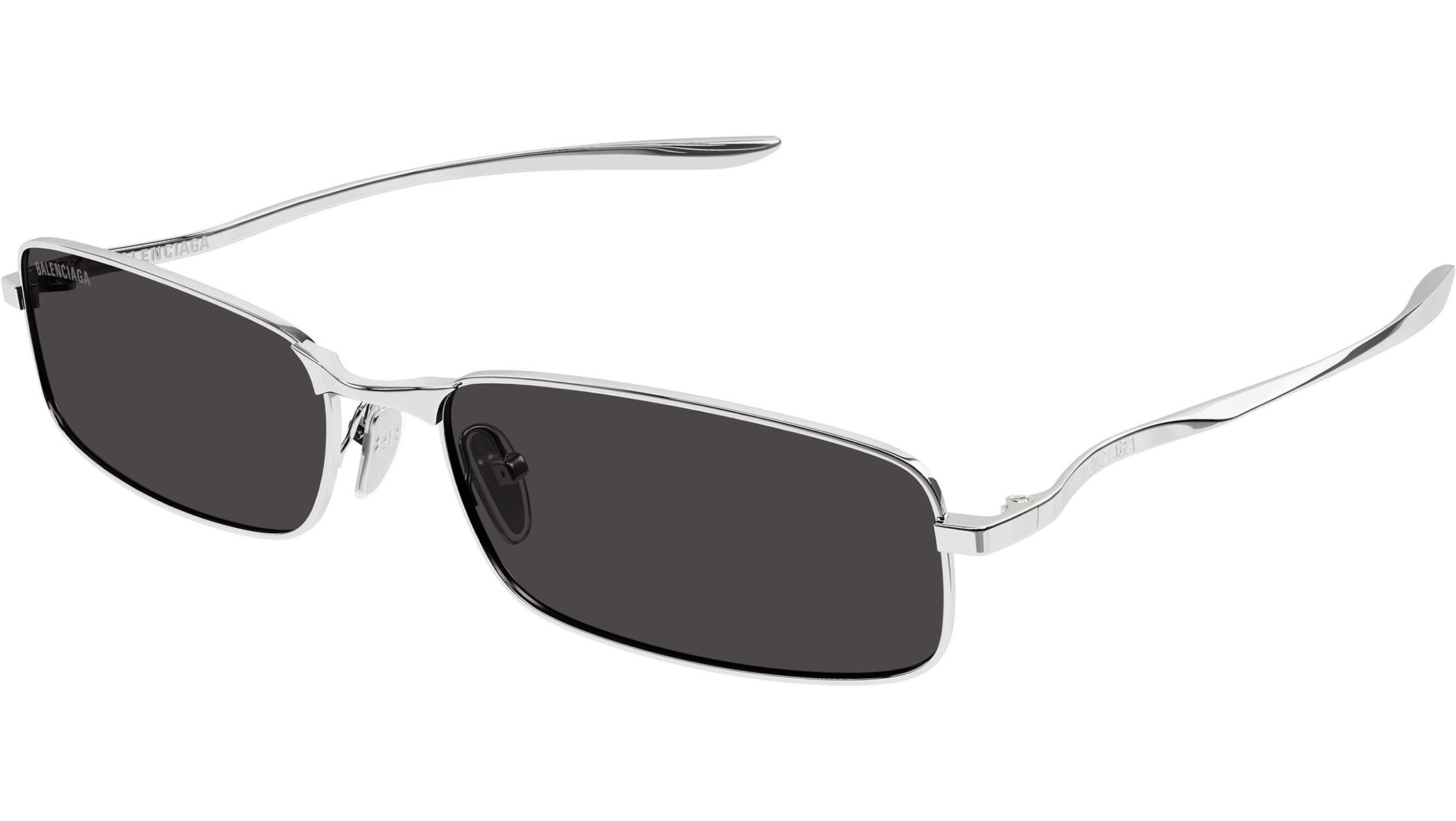 Balenciaga BB0492S Pilot Sunglasses 001 Silver Grey - eye-oo.com