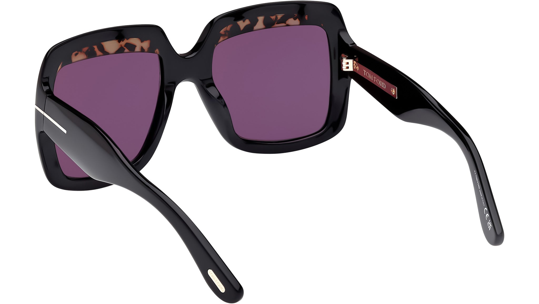 TOM FORD ブラックフレーム パープルレンズ サングラス トムフォード TOM FORD サングラス Bryan-02 TF590-F 01V