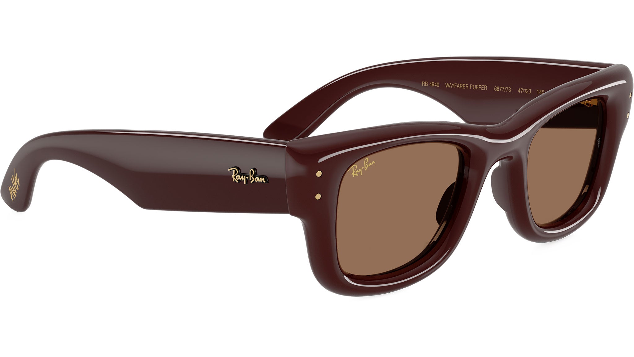 Wayfarer Puffer RB4940 Ray-Ban Sunglasses 687773 Dark Brown  display picture 3