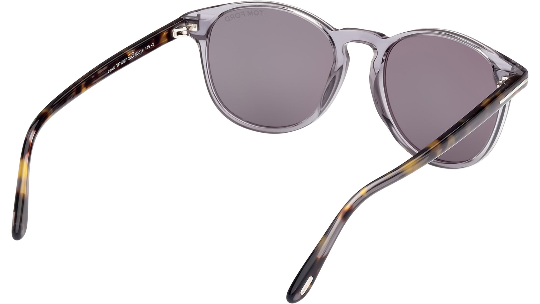 Tom Ford Lewis Sunglasses FT1097 20C Shiny Grey / Havana - eye-oo.com