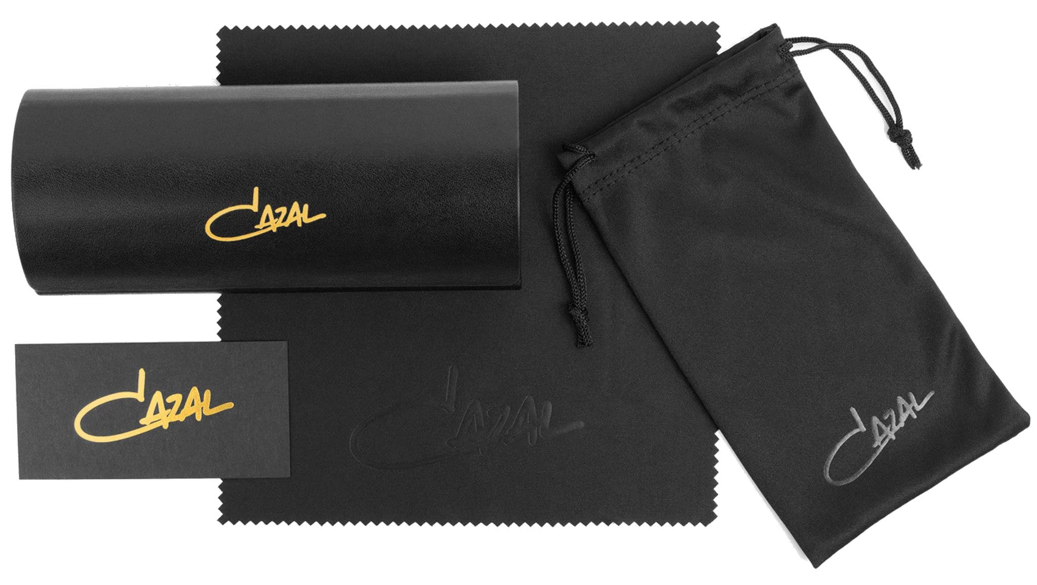 Cazal Model 9110 001 Sunglasses Black-Gold - eye-oo.com