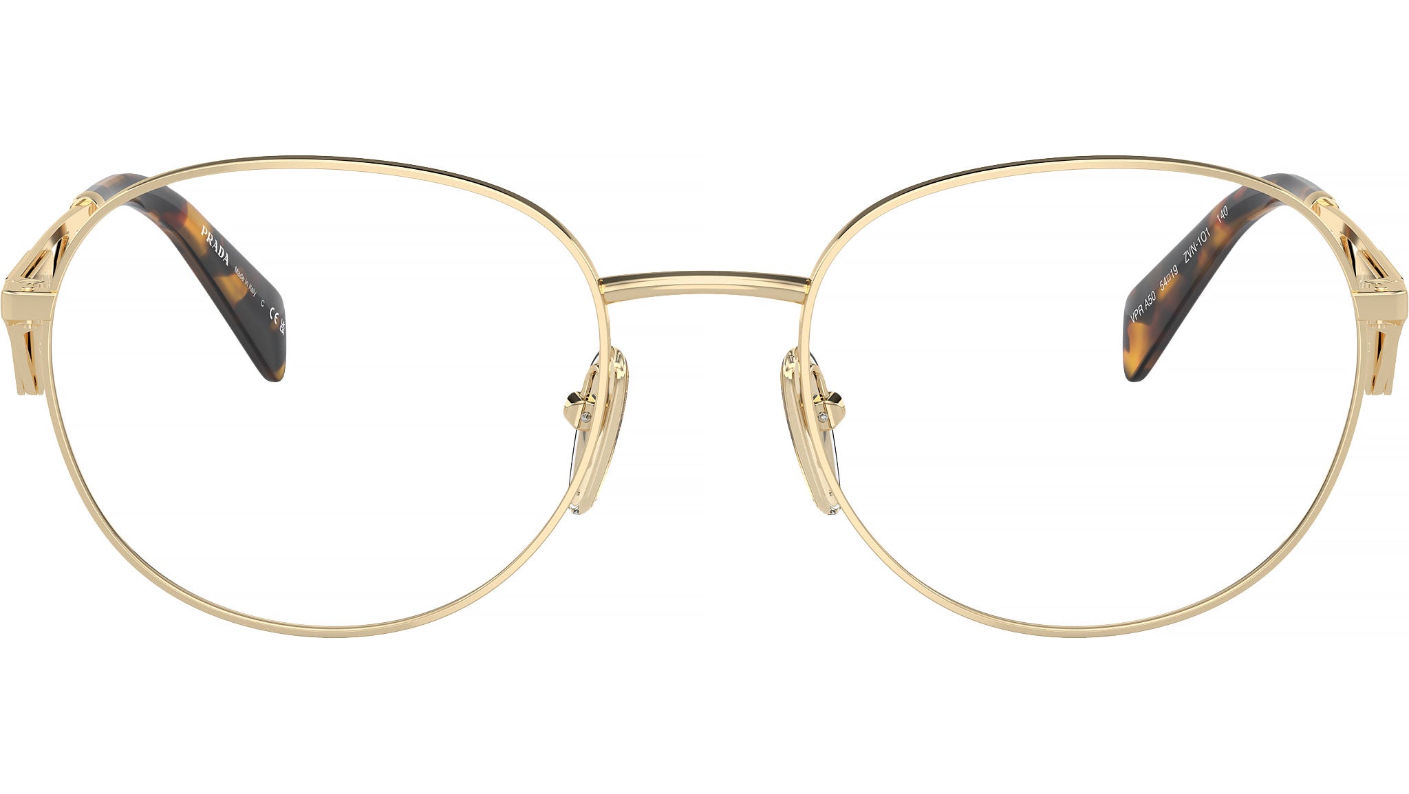 Prada PR A50V Eyeglasses ZVN1O1 Pale Gold - eye-oo.com