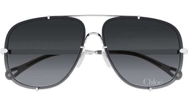 CH0348S Chloé Pilot Sunglasses 002 Silver - eye-oo.com