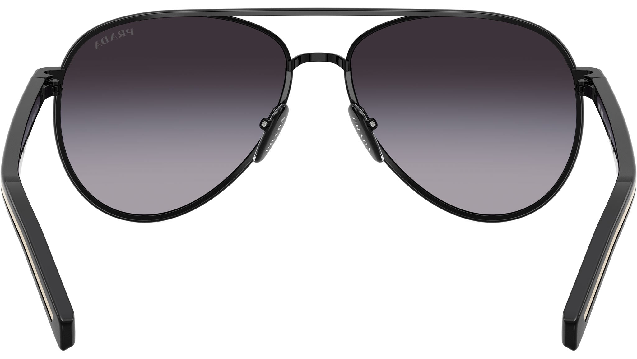 Ladies Prada Sunnies. Just in time for summer!gradient black lens! PR B17S Prada Sunglasses 16K08Z Black / Talc - eye-oo.com main image 4