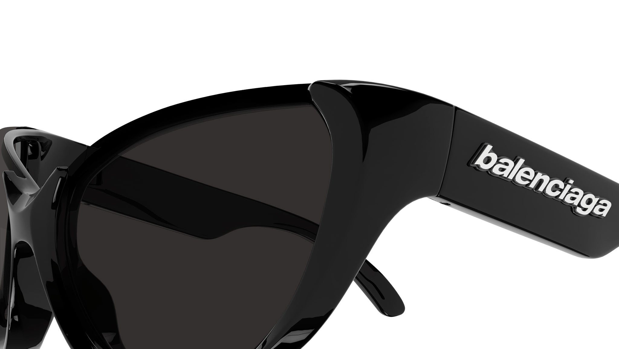 Balenciaga BB0201S 001 Shiny Black Sunglasses - eye-oo.com display picture 1