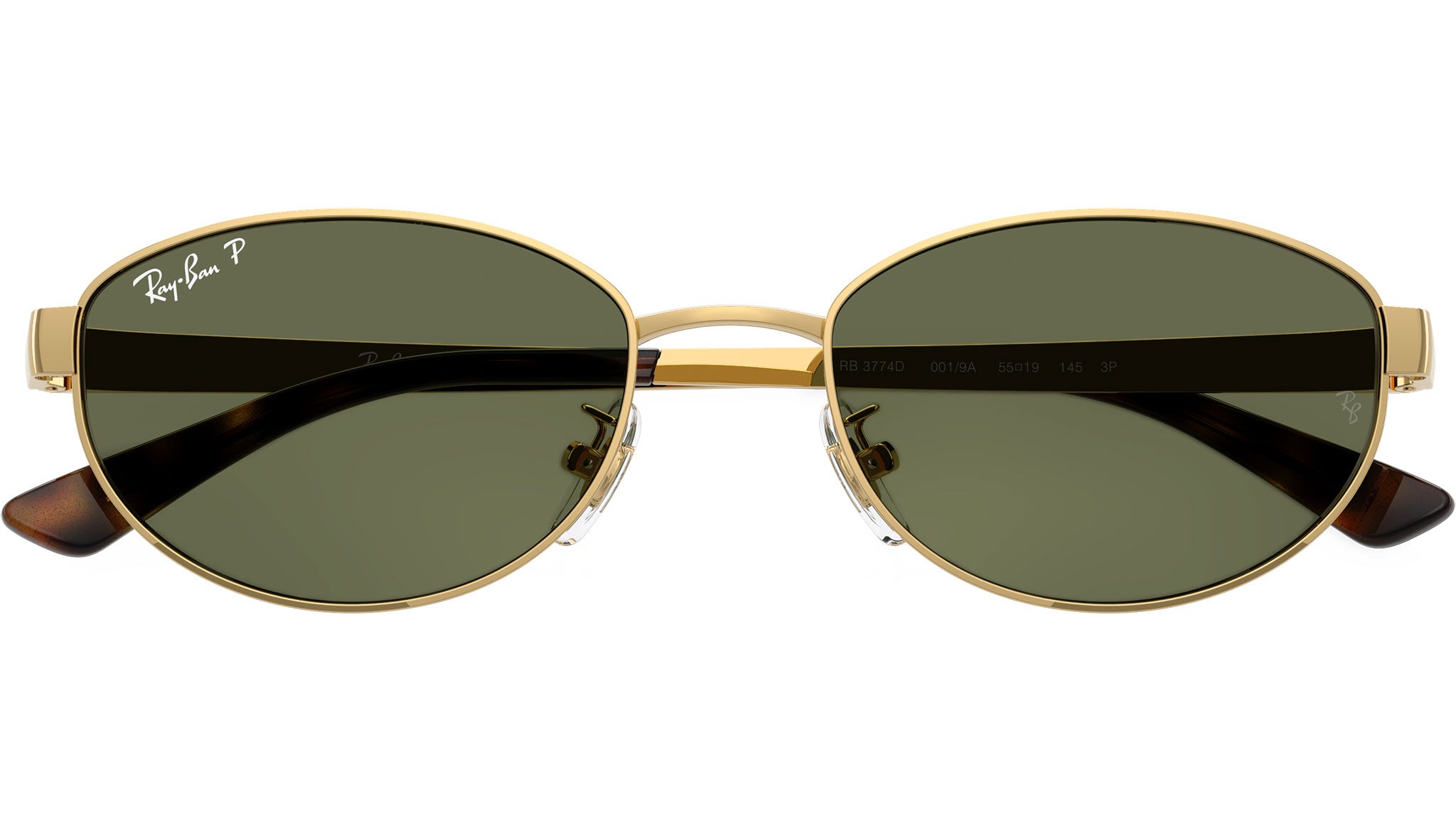 RAY Ray-Ban RB3774D L (55 - 19) with Green lenses and Gold frame