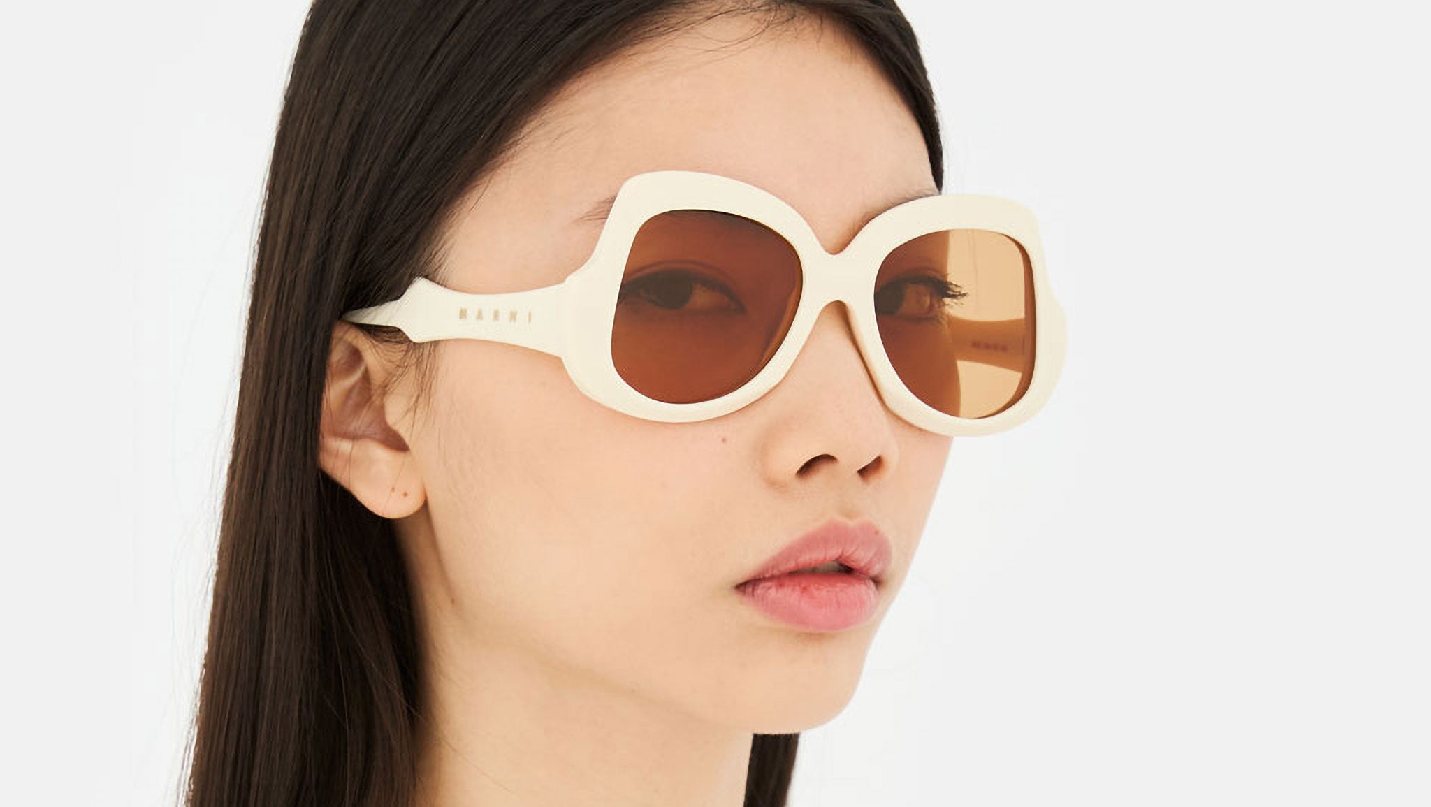Marni Off White Round Shades Marni Glasses Quelyfish Cream KHO - eye-oo.com main image 3