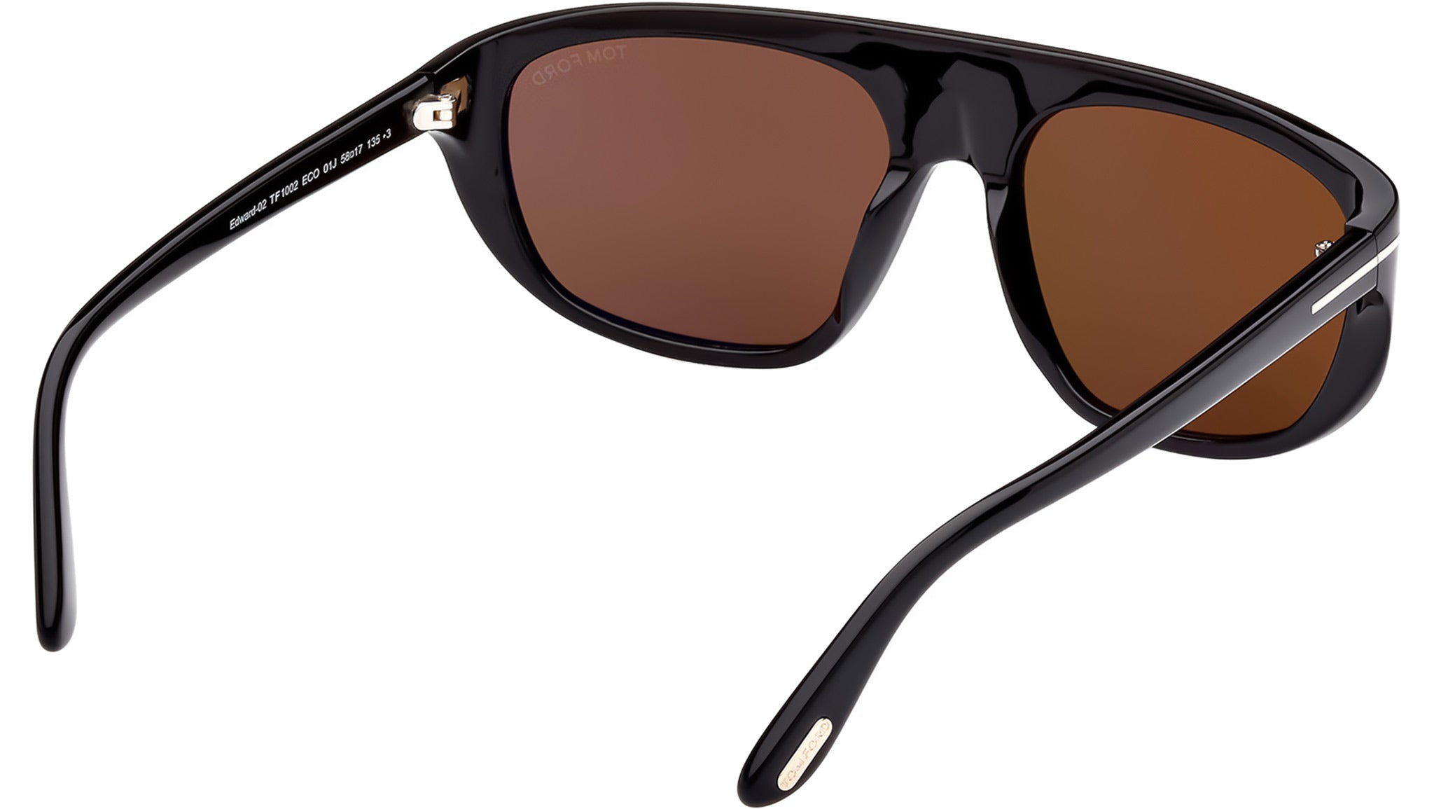 Tom Ford Edward-02 Sunglasses FT1002 01J Shiny Black - eye-oo.com