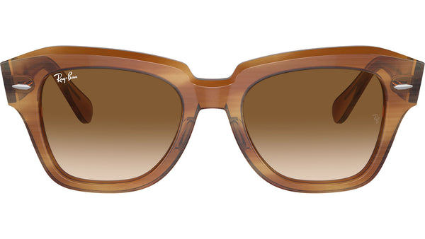 Ray-Ban State Street Striped Brown Transparent Sunglasses (NWT) Sunglasses Ray-Ban RB2186 State Street | Free Shipping  main image 4