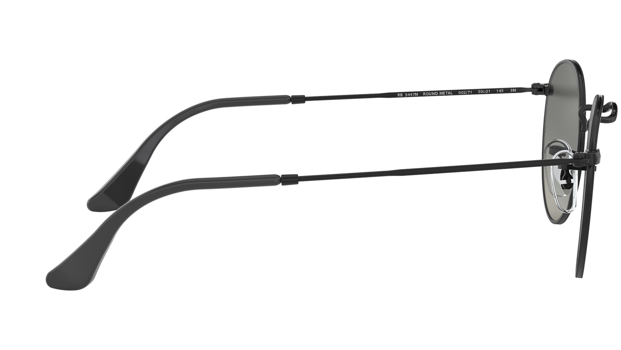 Ray-Ban Round Metal RB3447N 002/71 Black Sunglasses - eye-oo.com