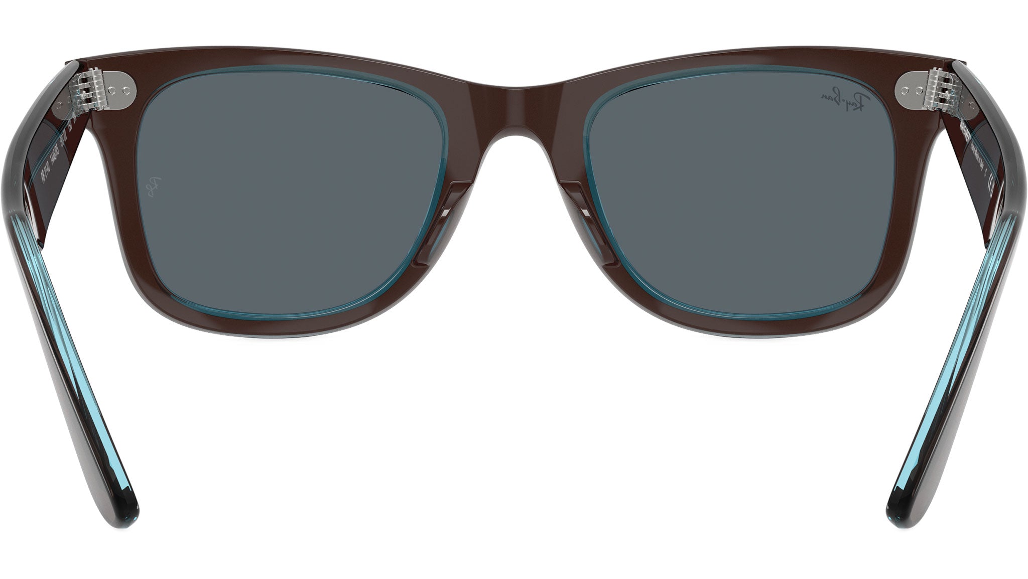 Wayfarer RB2140 Ray-Ban Sunglasses 1446R5 Brown On Transparent