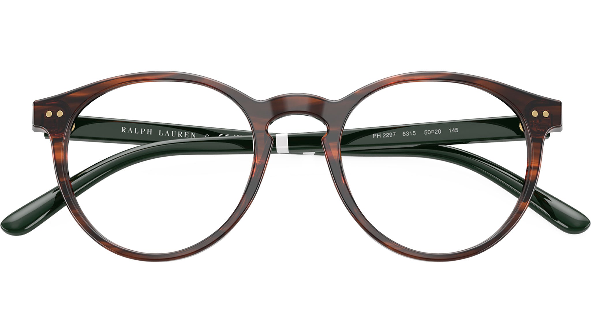 t*0様 【値下げしました】POLO RALPH LAUREN ラウンドフレーム Polo PH2297 Glasses 6315 Shiny Striped Brown - eye-oo.com
