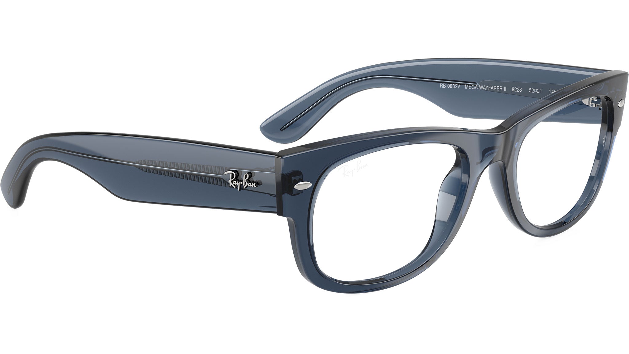 Mega Wayfarer II RB0832V Ray-Ban Glasses 8223 Dark Blue - eye-oo.com
