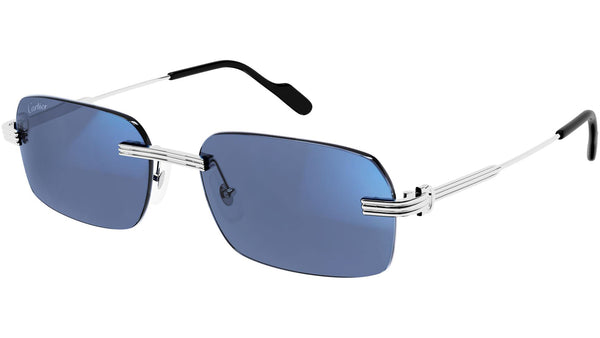 Cartier CT0271S 005 Shiny Silver Sunglasses - eye-oo.com