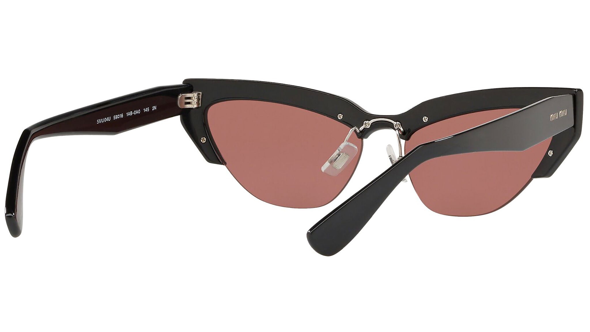 Miu Miu MU 04US Sunglasses 1AB0A0 Black - eye-oo.com display picture 3