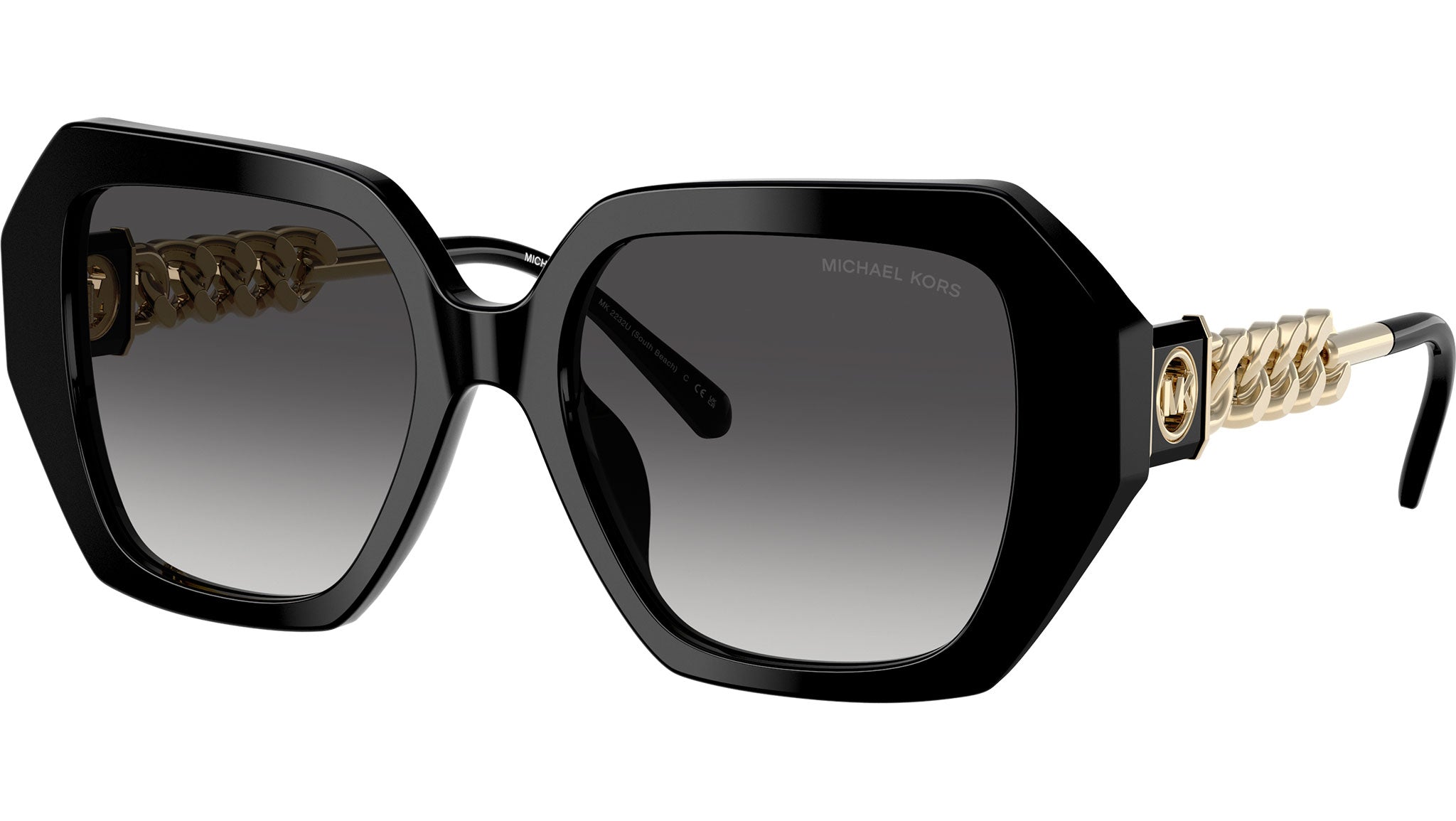 Michael Kors South Beach MK2232U Sunglasses 30058G Black - eye-oo.com