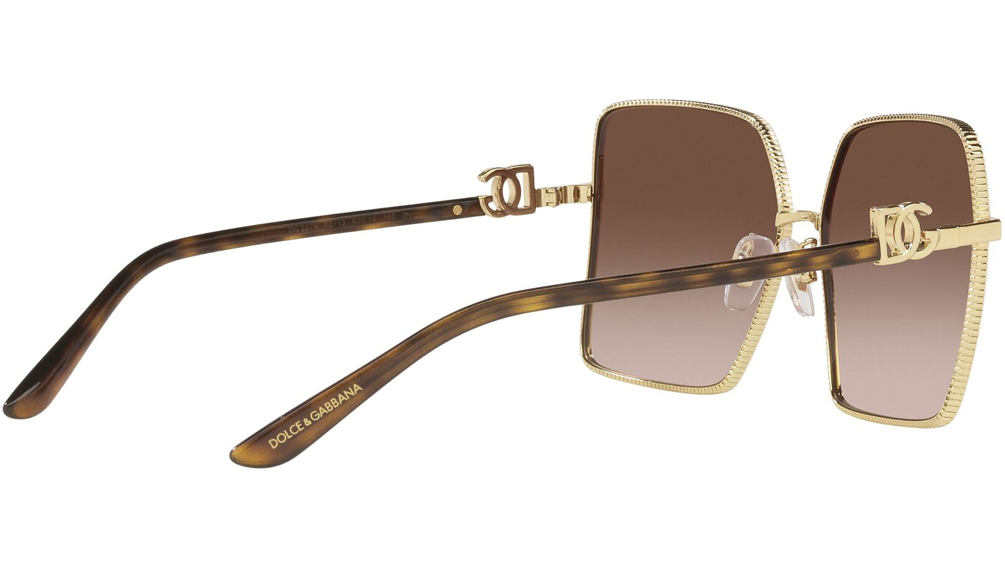 Dolce & Gabbana DG 2279 02/13 Gold Metal Square Sunglasses Brown Gradient Lens Dolce&Gabbana Gold Square Sunglasses for Men for sale | eBay main image 3