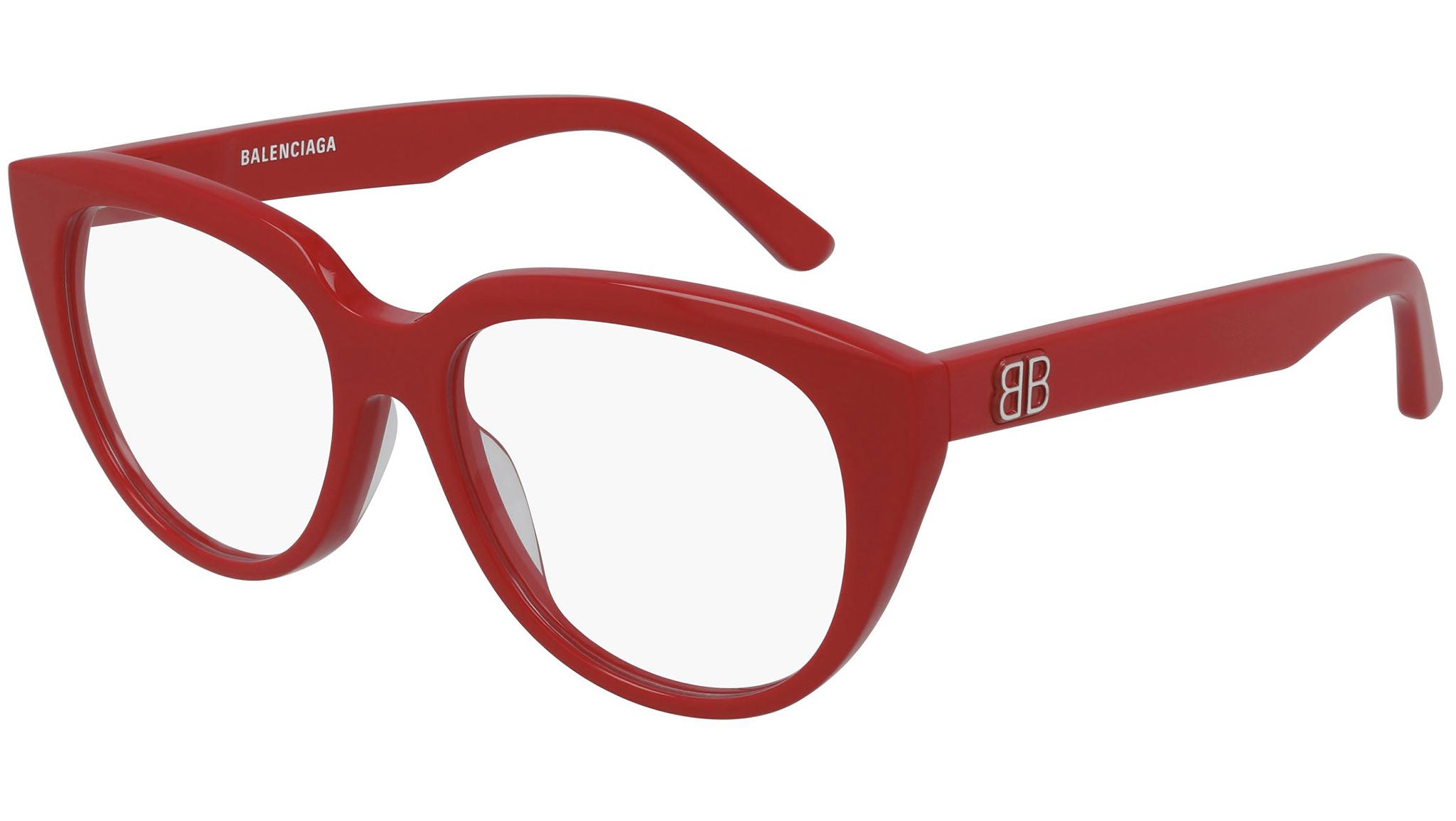 Balenciaga BB0131O 003 Shiny Red Optical Frame - eye-oo.com