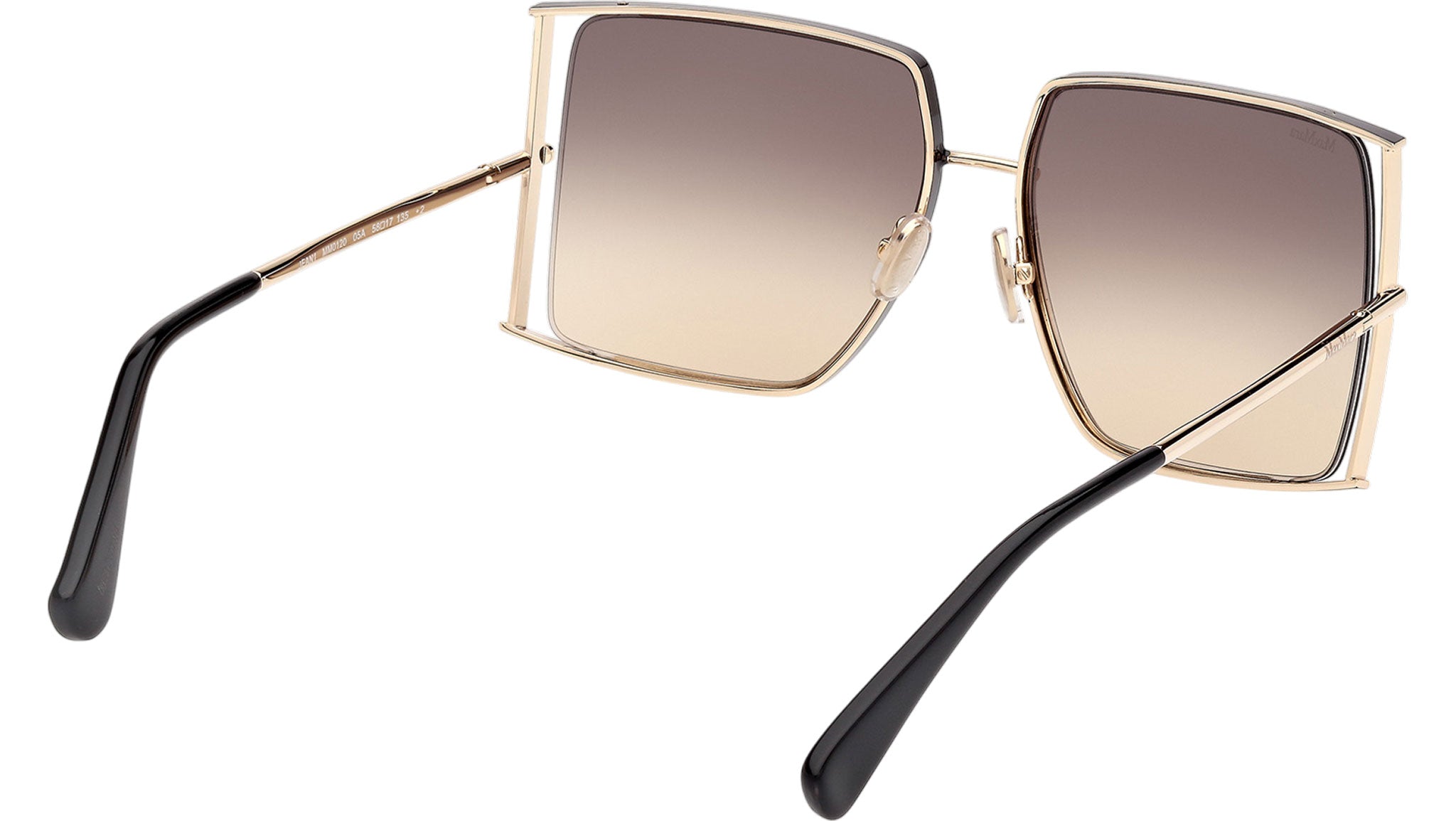 Max Mara Jean1 Sunglasses MM0120 05A Shiny Black - eye-oo.com