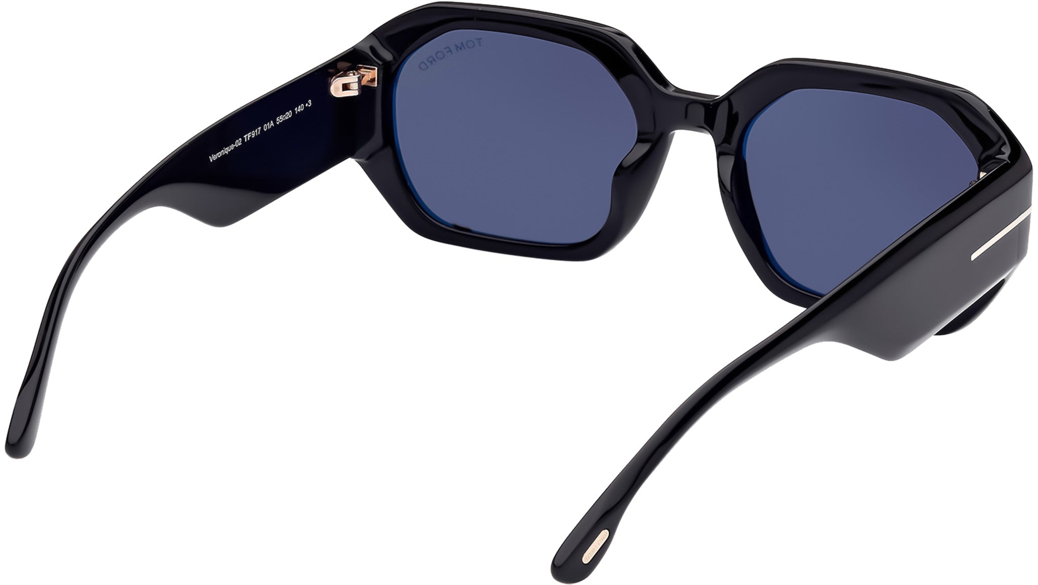 Tom Ford Veronique-02 Sunglasses FT0917 01A Shiny Black - eye-oo.com