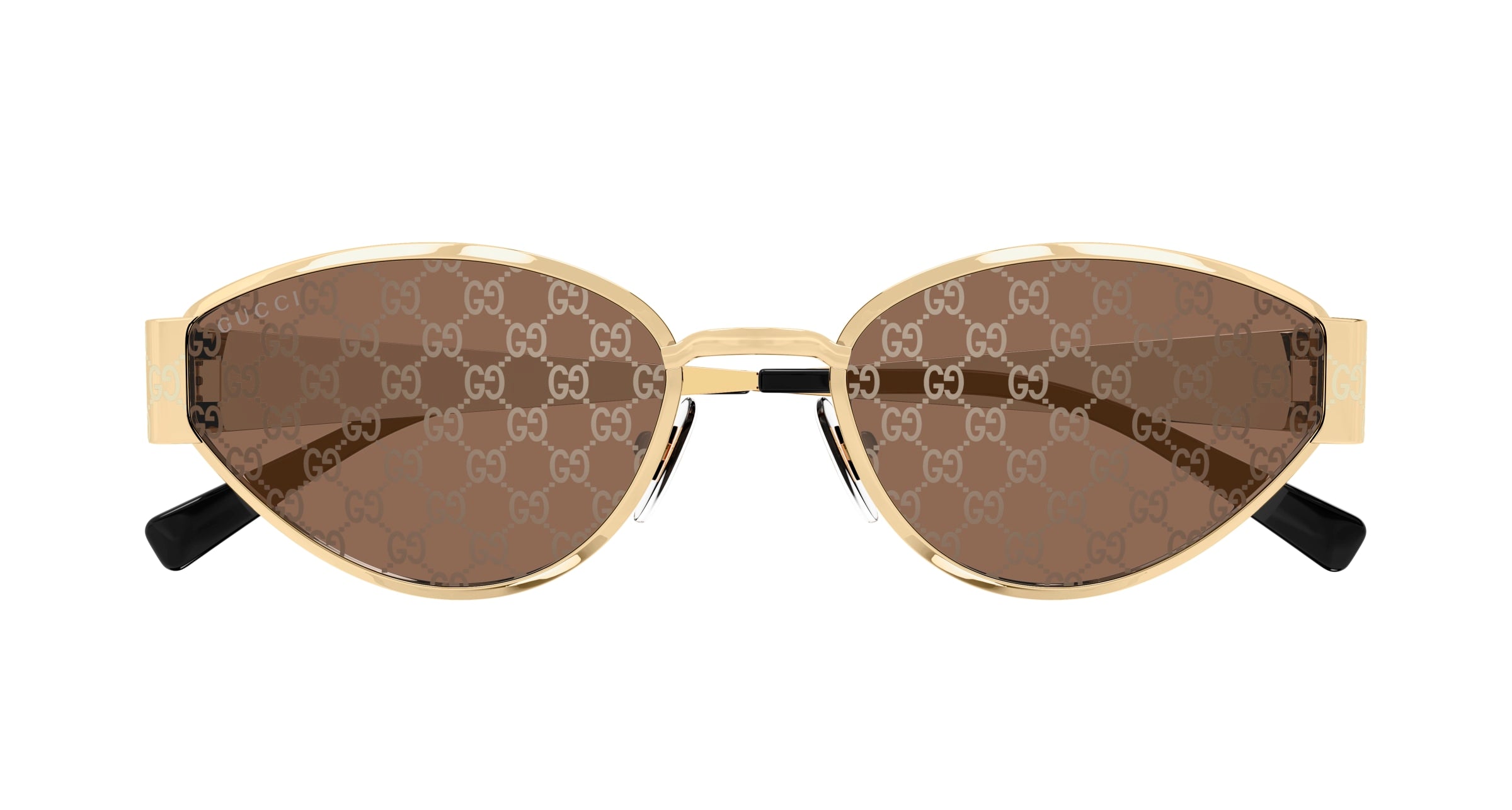 GUCCI 1423/S 438 65□13 サングラス ゴールドｘブラウン コン無料】正規極美品 GUCCI グッチ GG 1423/S 438 65 13 サングラス