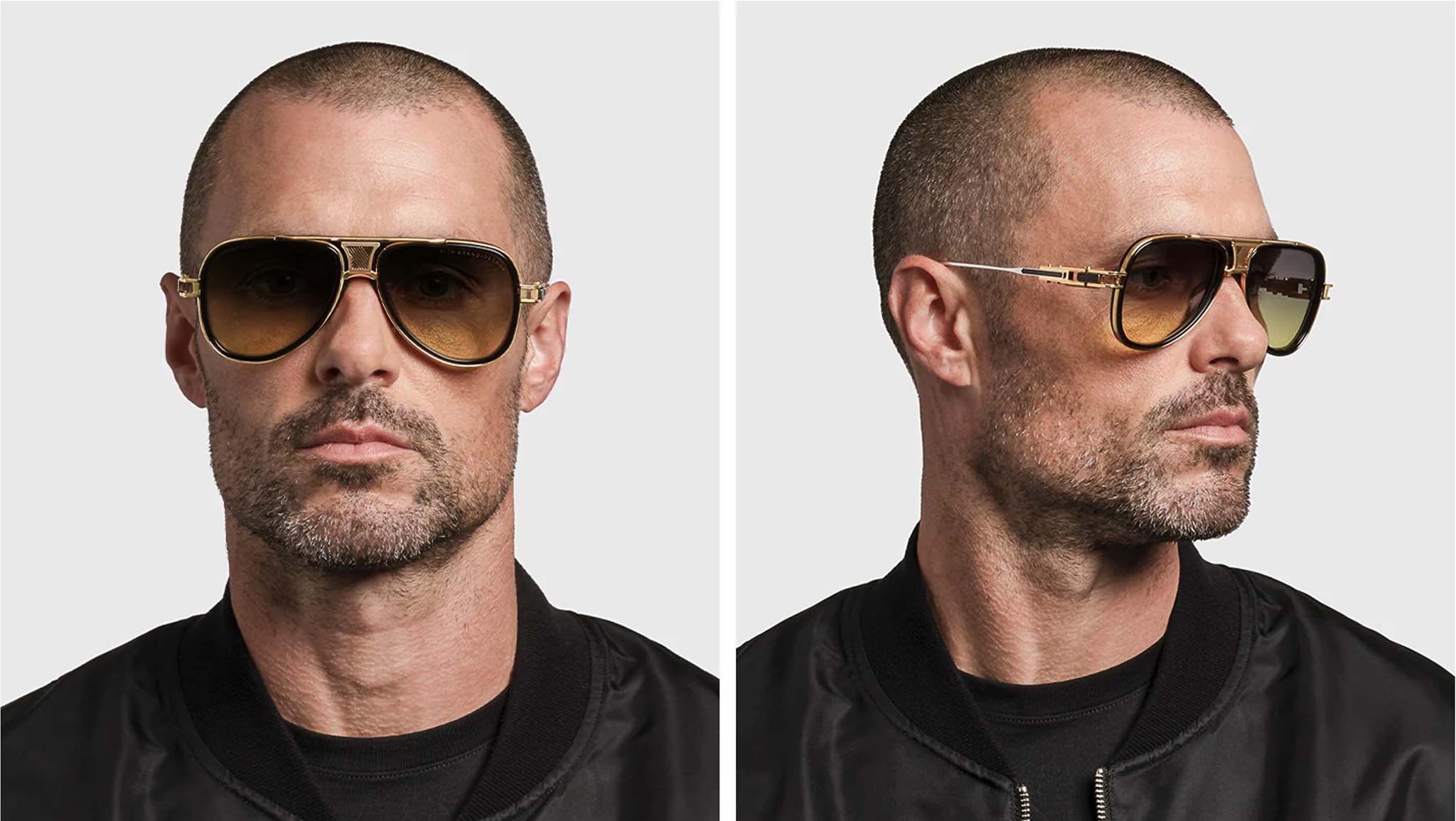 Dita Grand-Decade DTS460 01 Sunglasses Black Yellow Gold - eye-oo.com
