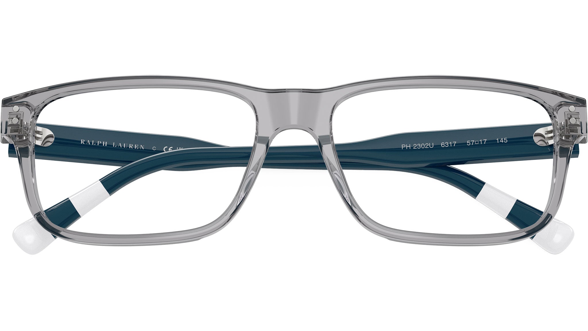 Polo Ralph Lauren グレー ブレザー❁0253 Polo PH2302U Glasses 6317 Shiny Transparent Grey - eye-oo.com