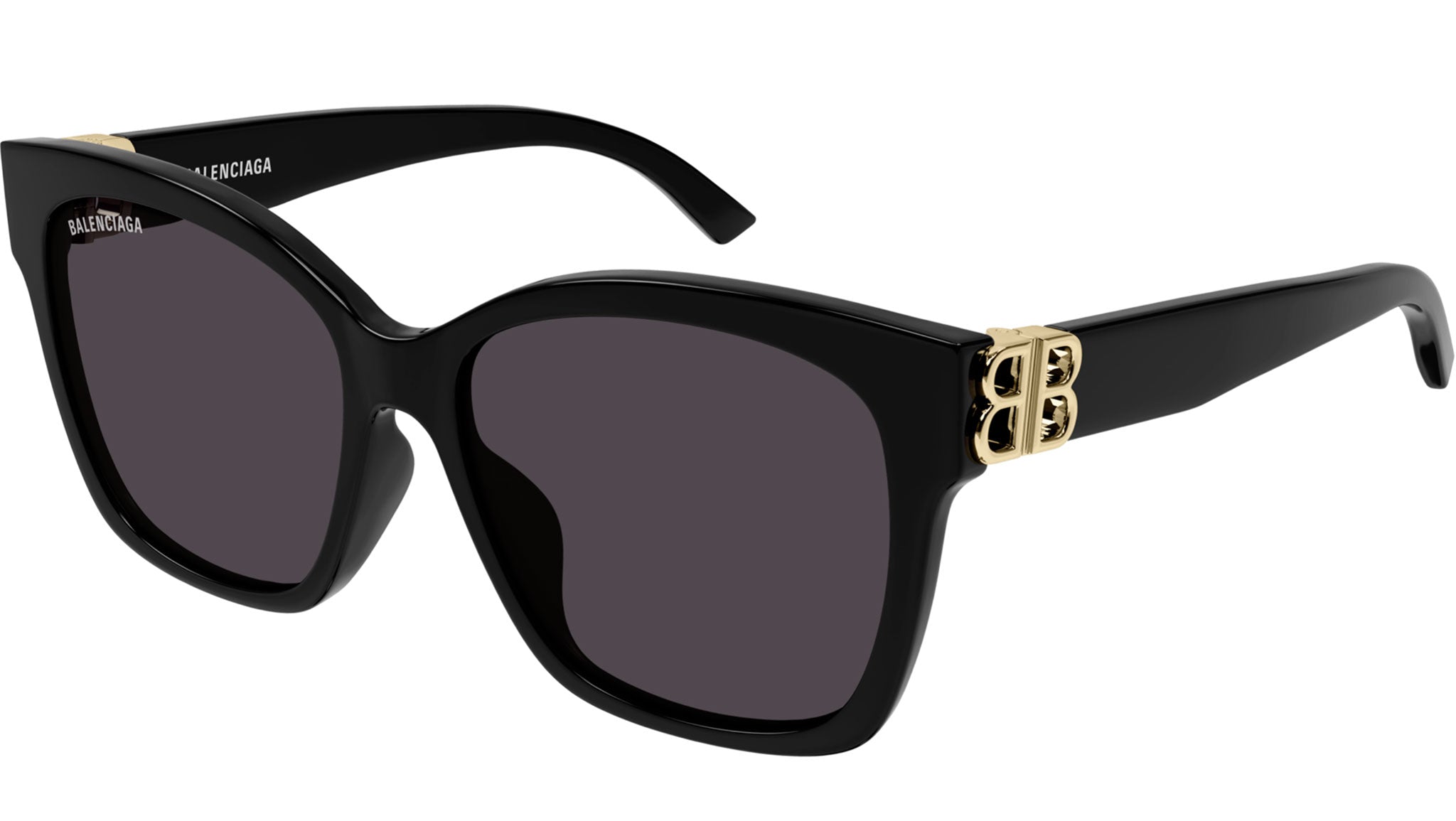 BALENCIAGA サングラス BB0102SA-001 Balenciaga BB0102SA 001 Shiny Black Sunglasses - eye-oo.com