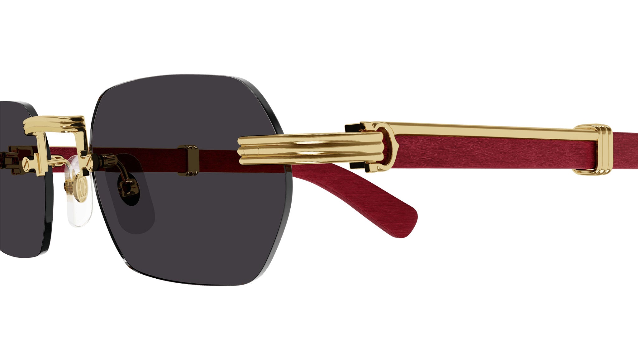 Cartier CT0362S 004 Gold Grey Sunglasses - eye-oo.com