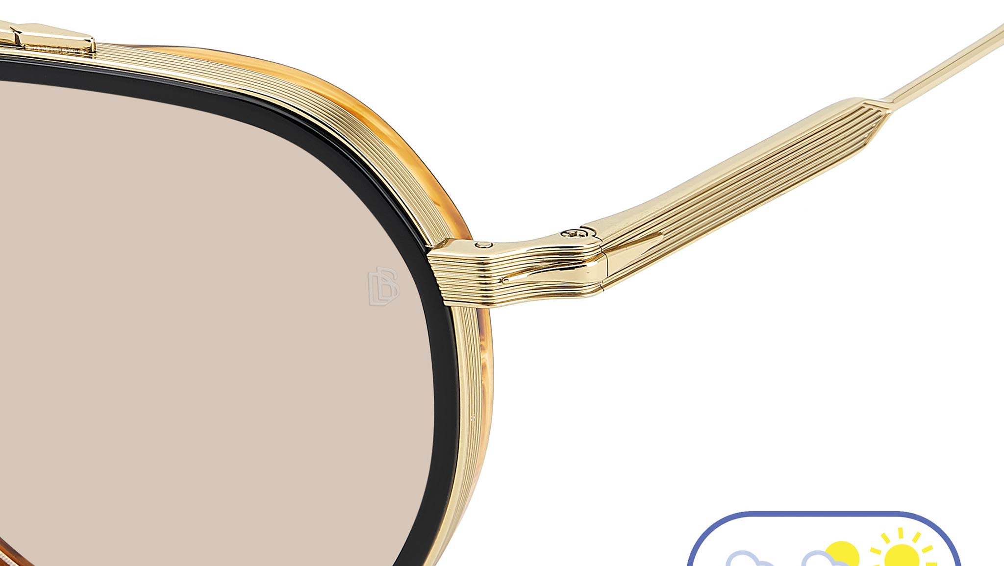 David Beckham DB 1226/G/S RHL 63 Sunglasses Gold Black - eye-oo.com