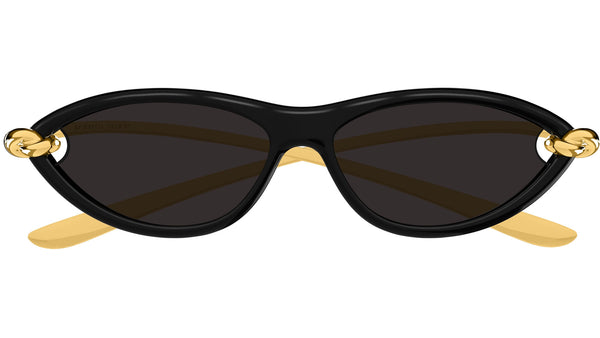 BV1390S Bottega Veneta Cat Eye Sunglasses 001 Solid Black  display picture 1