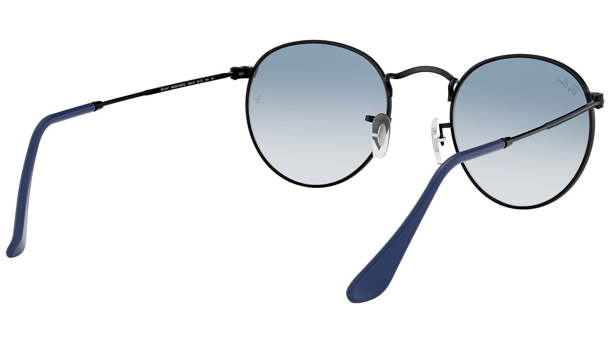 P*S様 ROUND L RB3447 006/3F 50口21 145 Ray-Ban Round Metal RB3447 006/3F Black Sunglasses - eye-oo.com