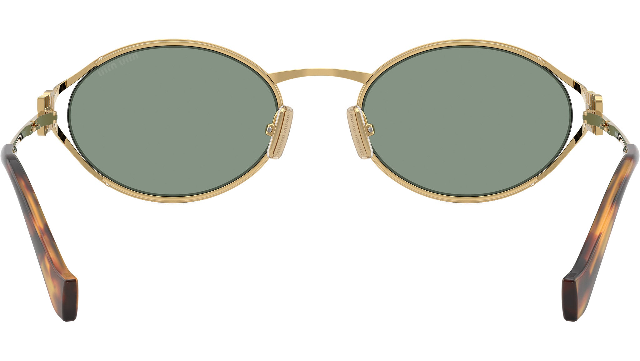 miu miu イエロー Vネック タンクトップ Miu Miu MU52YS Sunglasses 5AK04M Gold - eye-oo.com