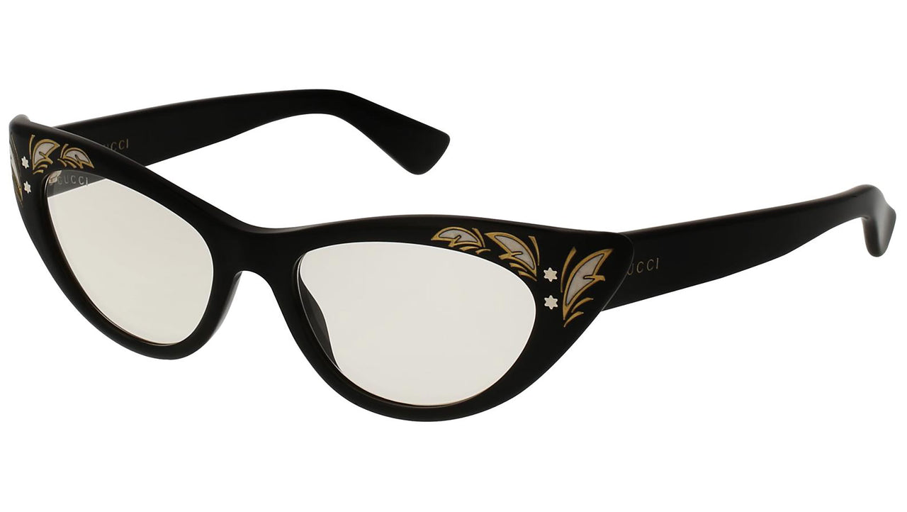 GG0089S shiny black and clear