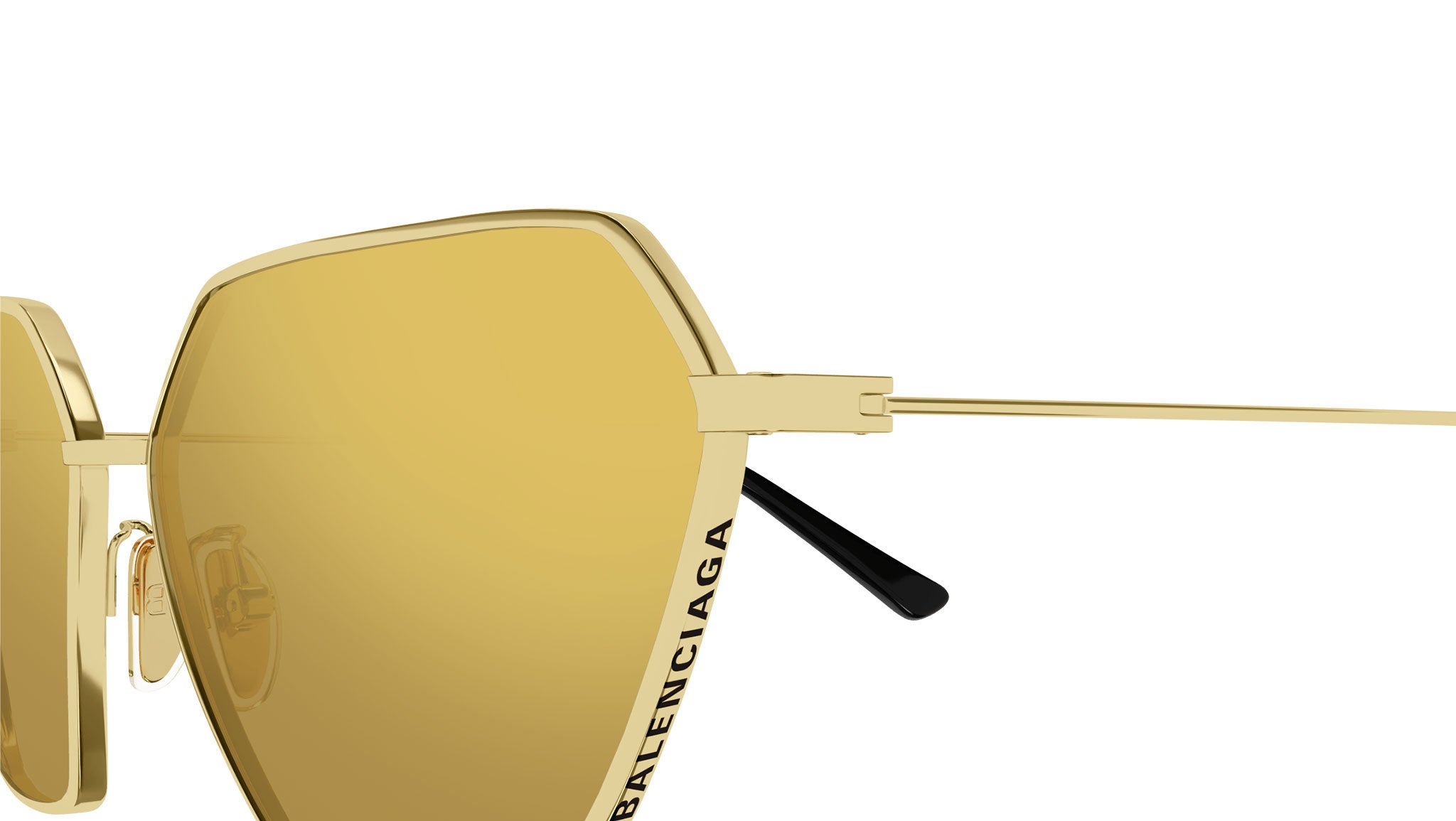 Balenciaga BB0194S 002 Shiny Gold Sunglasses - eye-oo.com