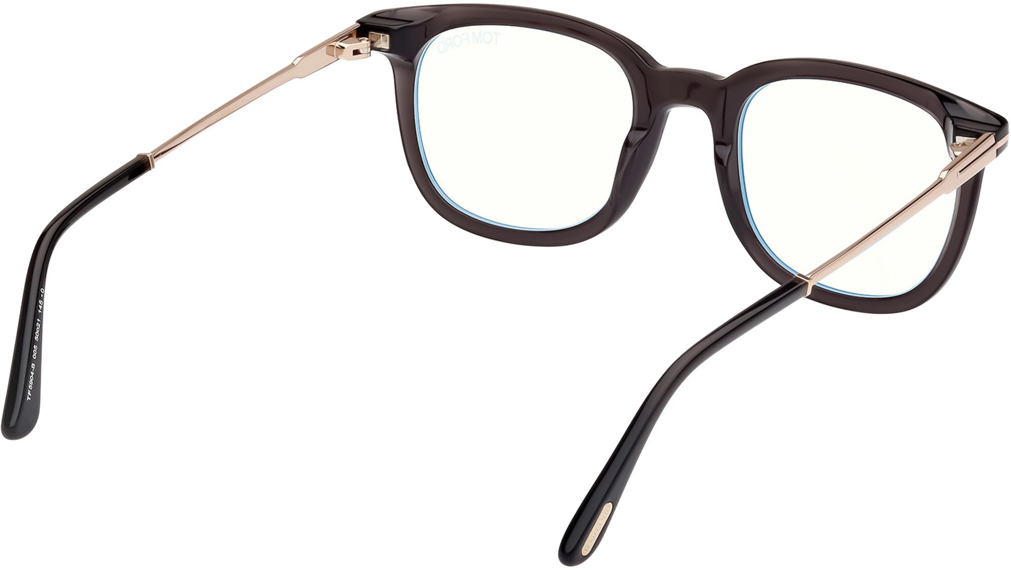 Tom Ford FT5904-B Optical Frame 005 Shiny Black / Pale Gold  display picture 2