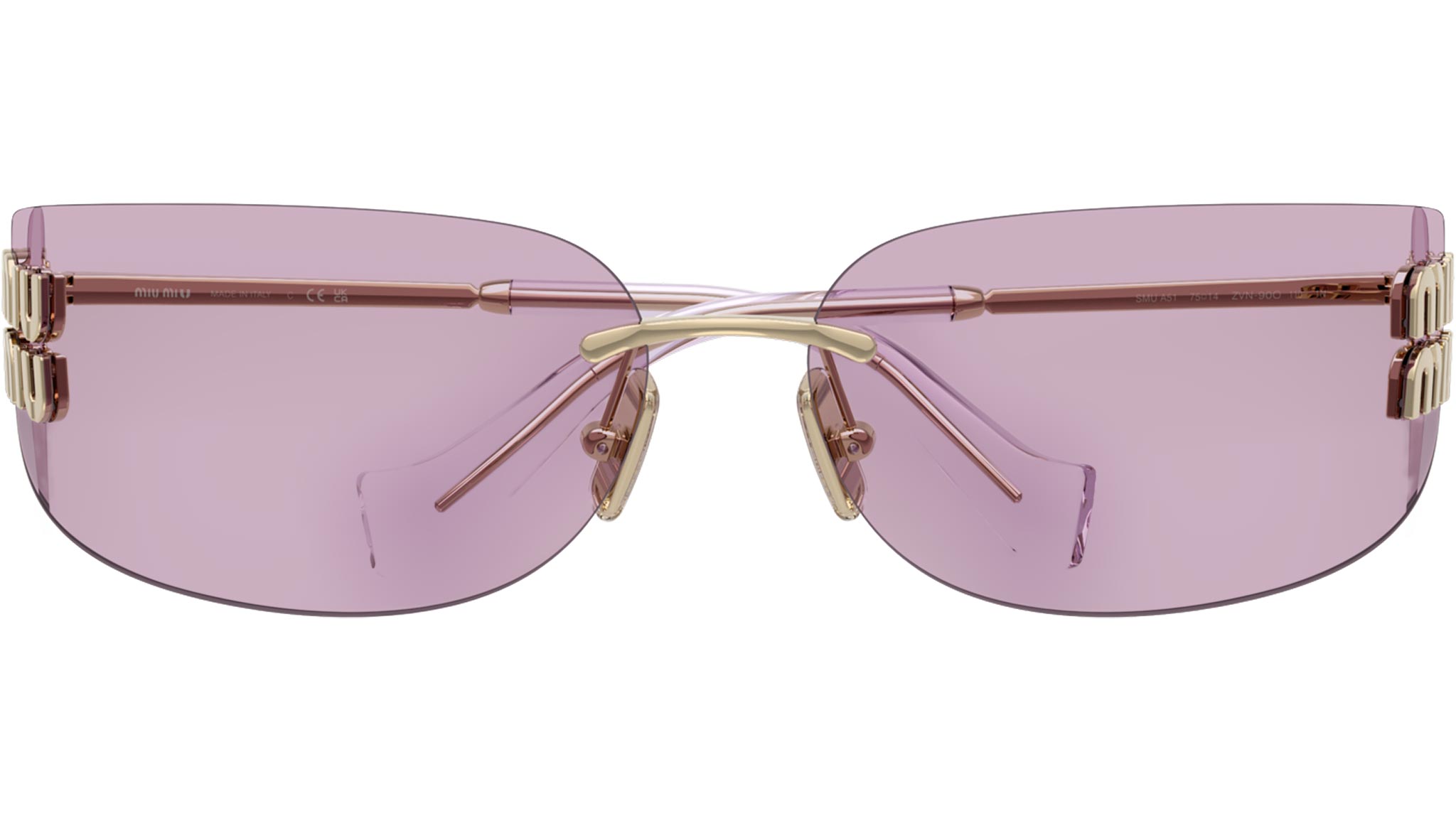 MU A51S Miu Miu Sunglasses ZVN90O Pale Gold - eye-oo.com