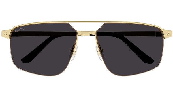 Cartier サングラス Cartier Santos CT0385S Sunglasses 001 Gold Grey - eye-oo.com