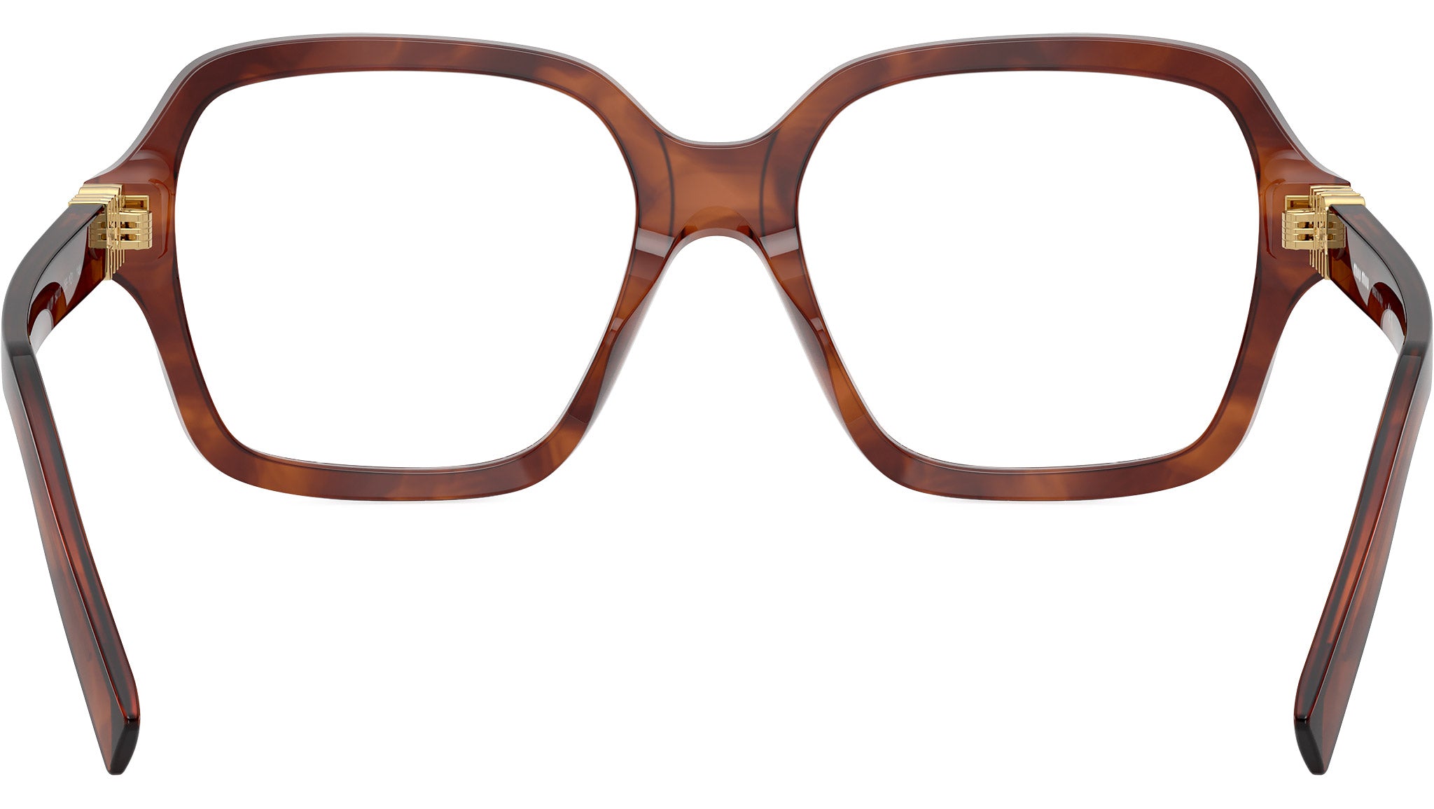 Miu Miu MU03YV Glasses 26E1O1 Striped Tobacco - eye-oo.com